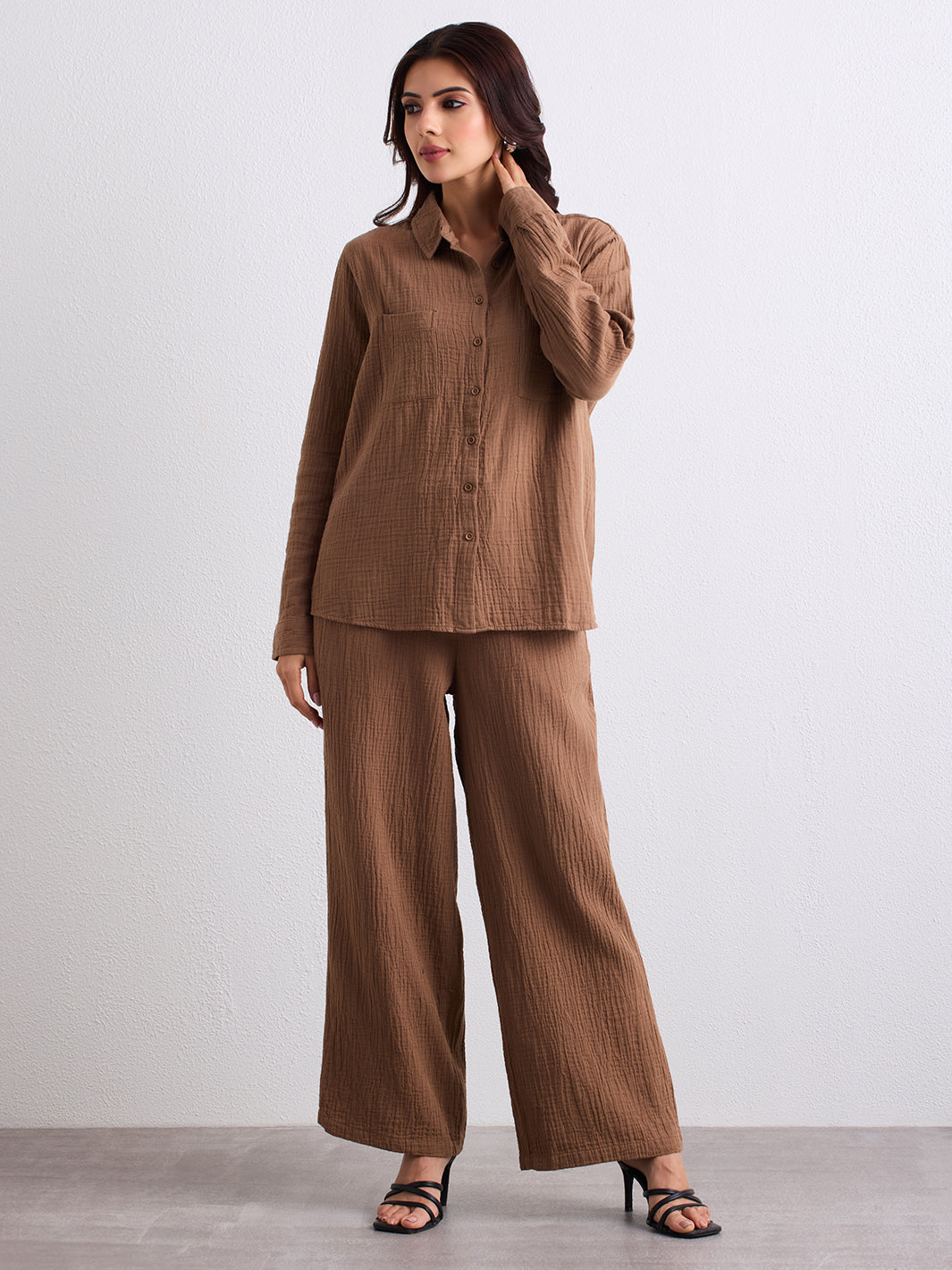 Double Cloth Textured Pant - Biscuit Brown