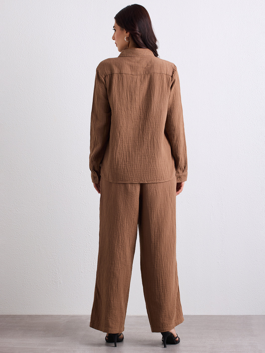 Double Cloth Textured Pant - Biscuit Brown