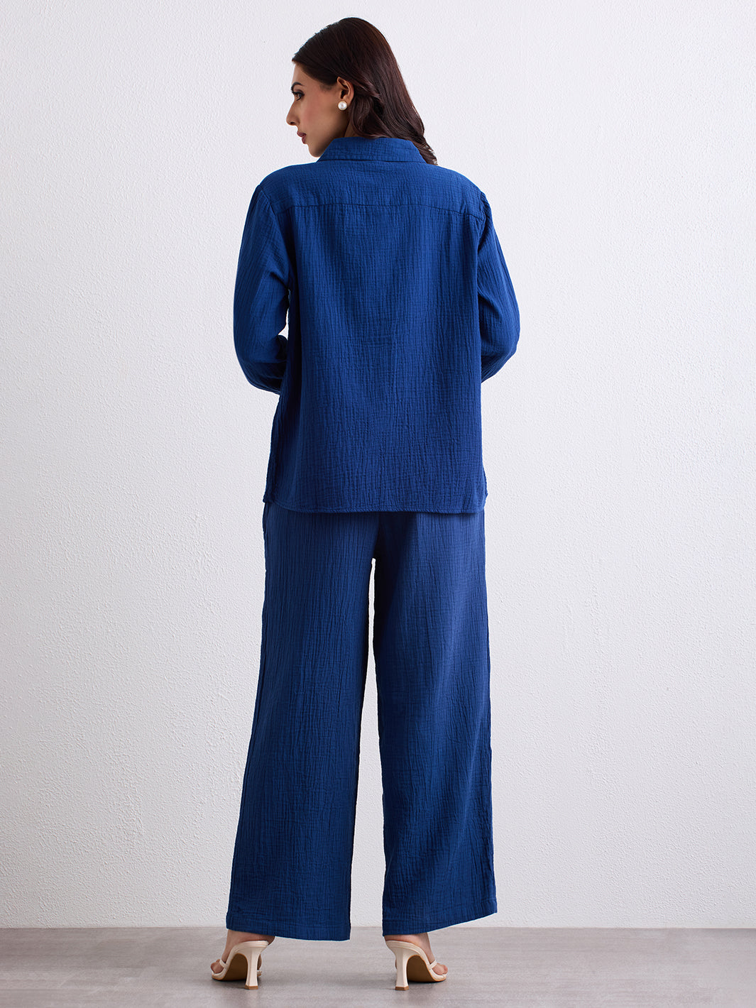 Double Cloth Textured Pant - Cobalt Blue