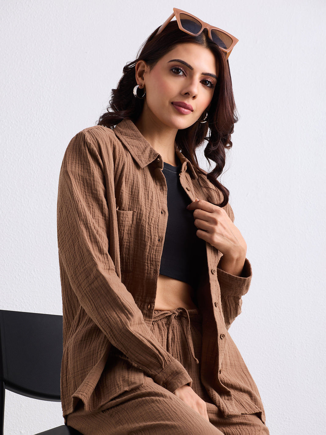 Double Cloth Textured Pant - Biscuit Brown