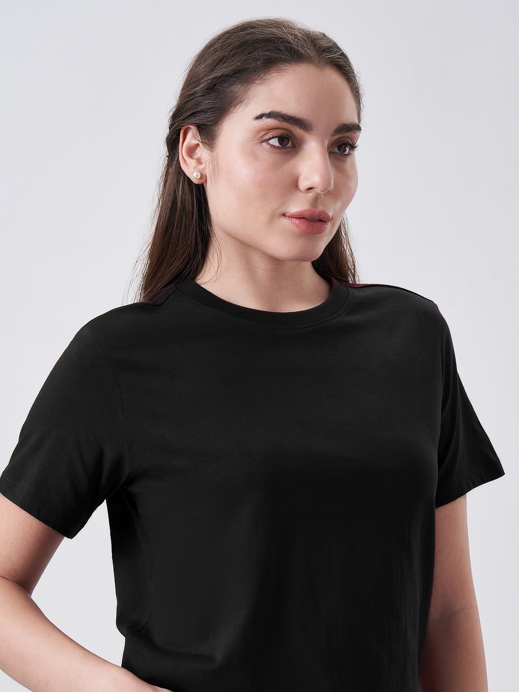 Womens Regular T Shirt  Jet Black
