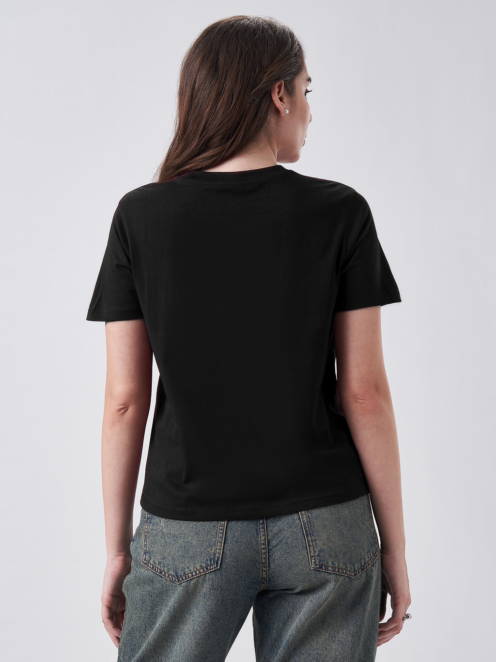 Womens Regular T Shirt  Jet Black