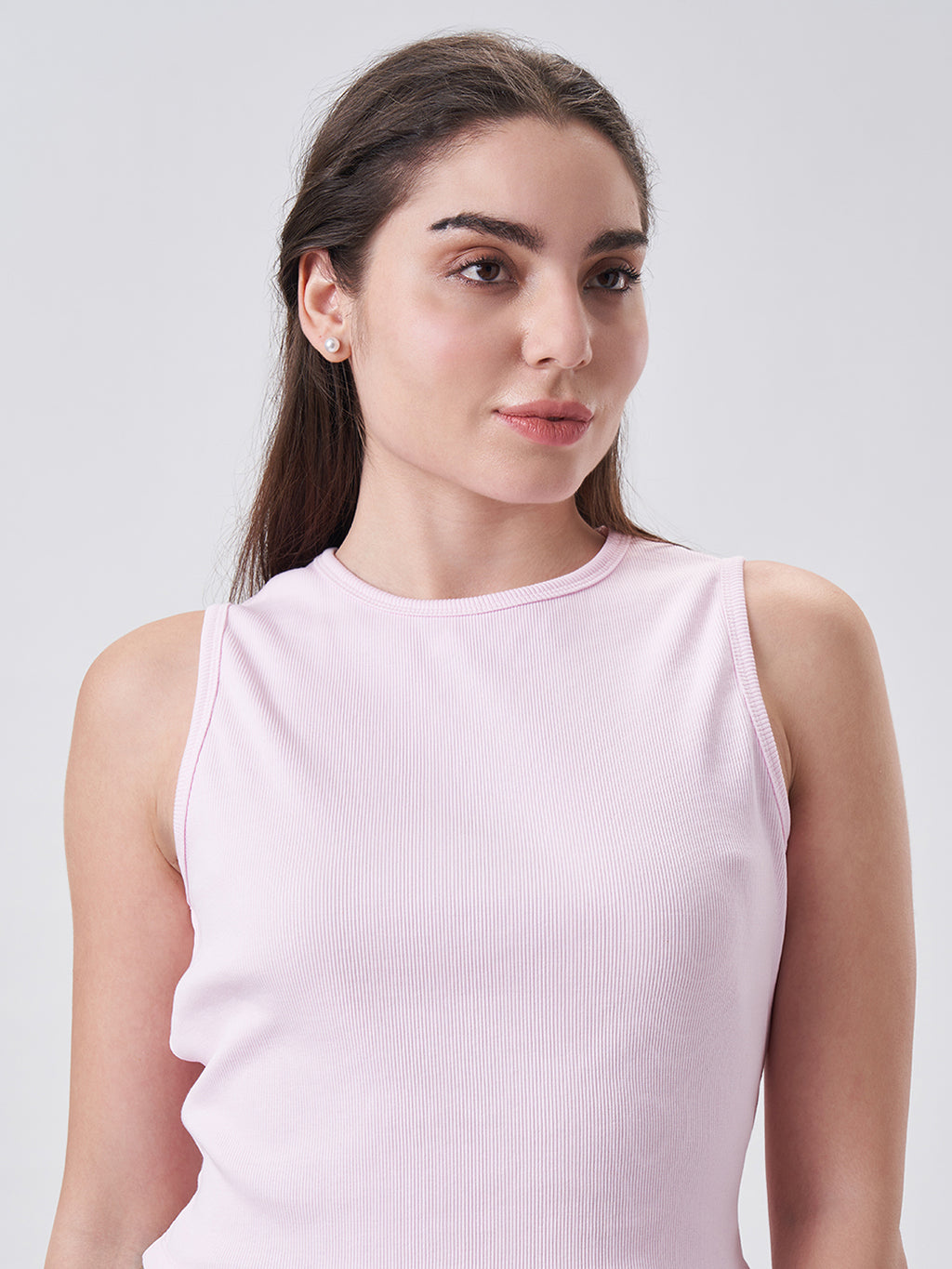 Womens Regular Tank Top Blush Pink