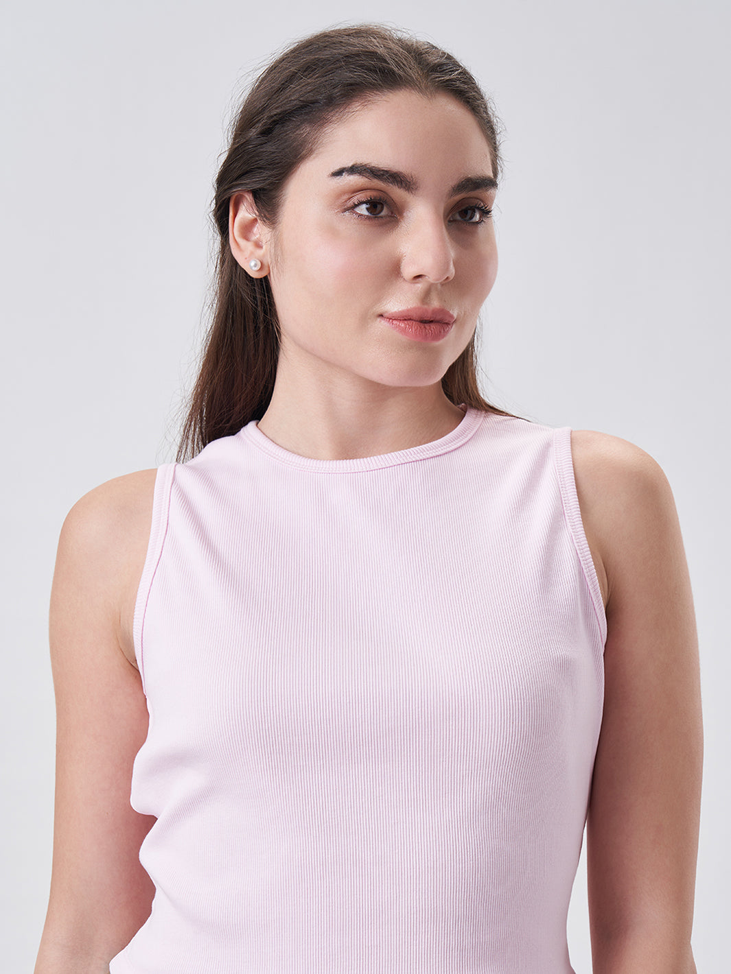 Womens Regular Tank Top Blush Pink