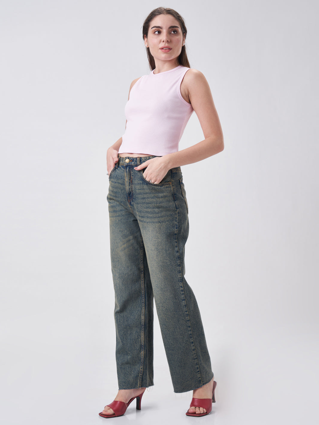 Womens Regular Tank Top Blush Pink