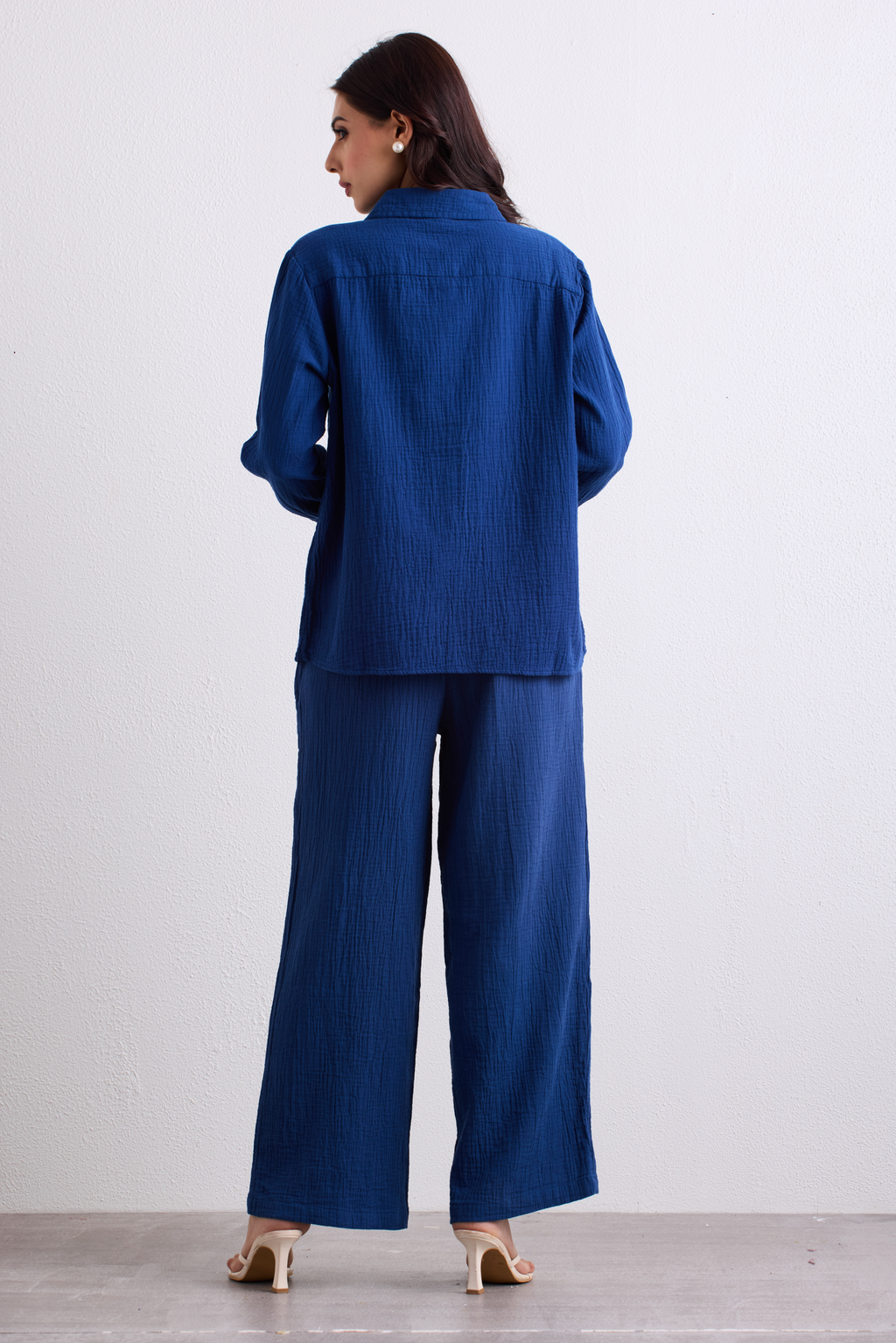 Double Cloth Textured Pant - Cobalt Blue