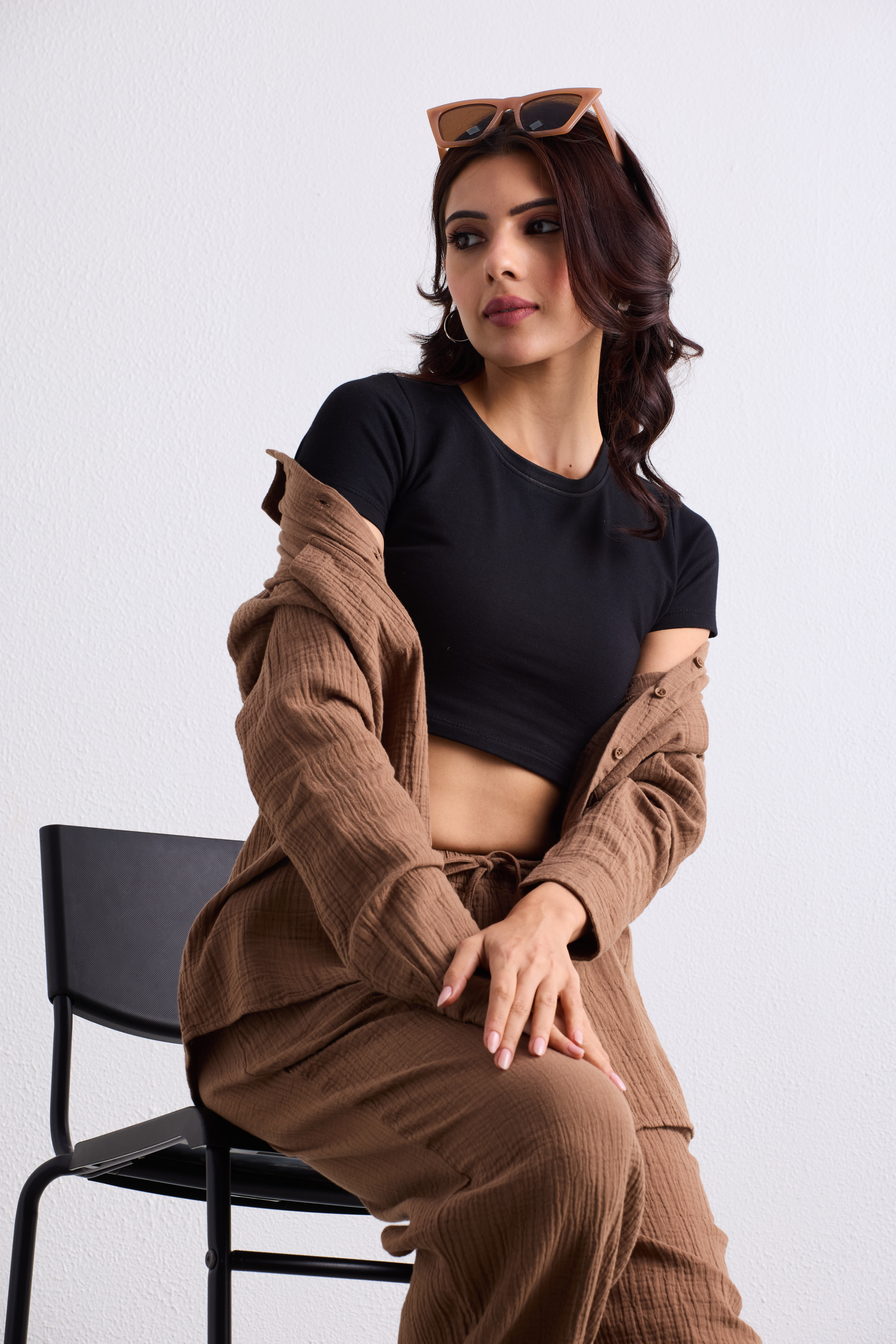 Double Cloth Textured Shirt - Biscuit Brown