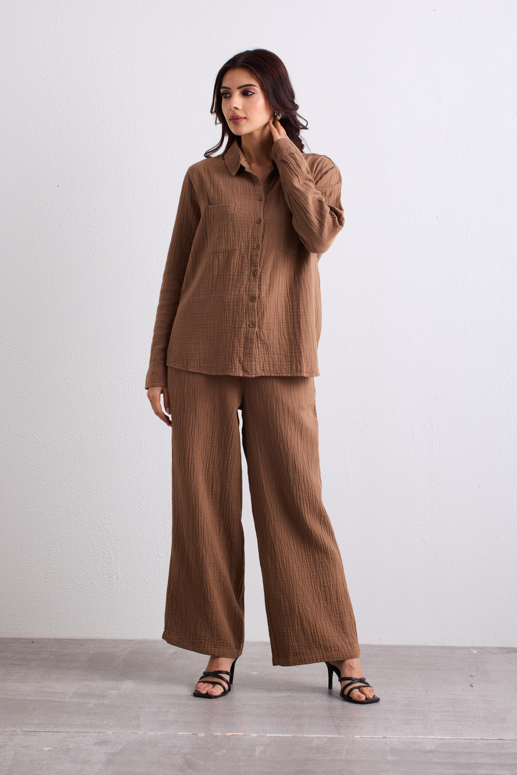Double Cloth Textured Pant - Biscuit Brown