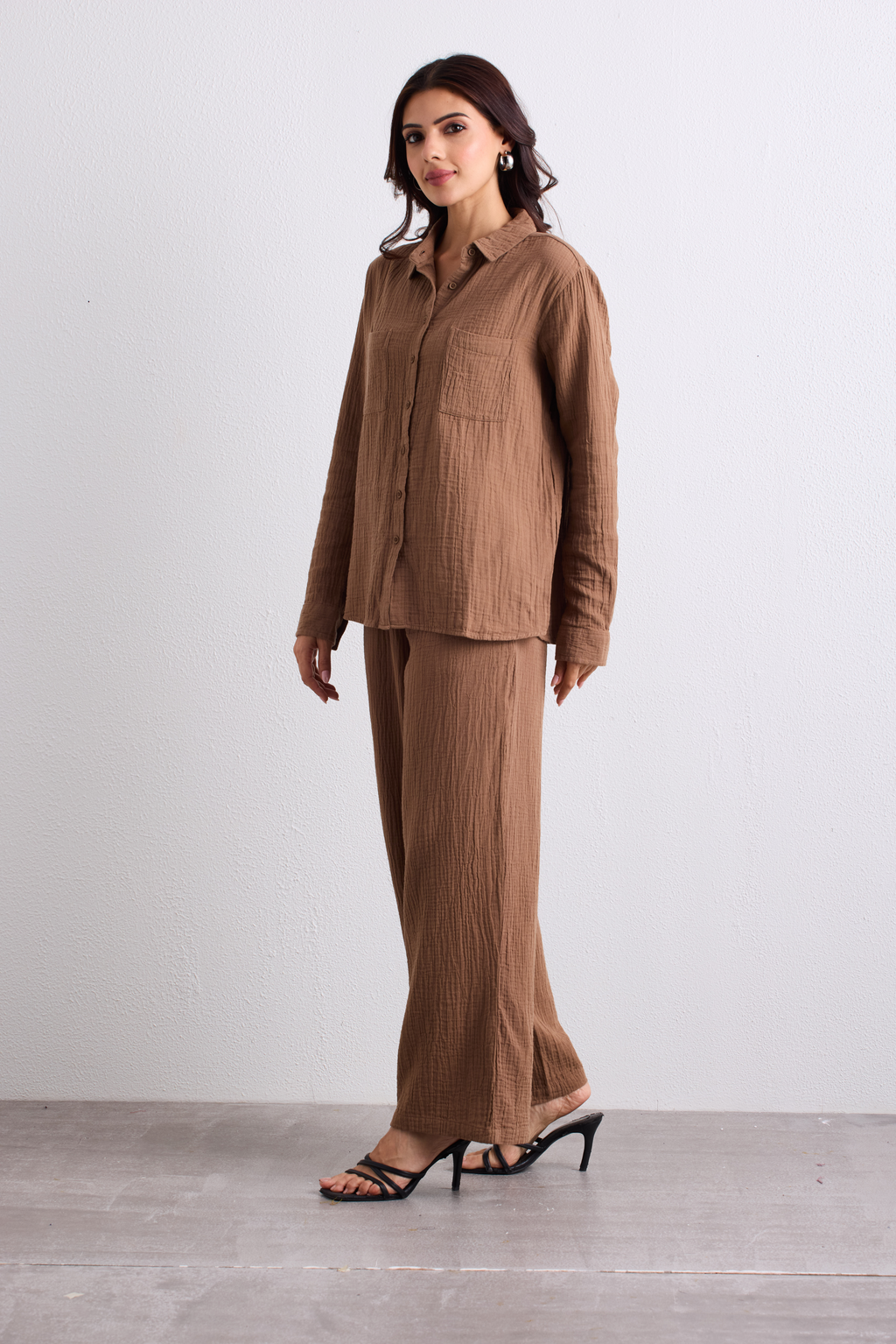 Double Cloth Textured Pant - Biscuit Brown