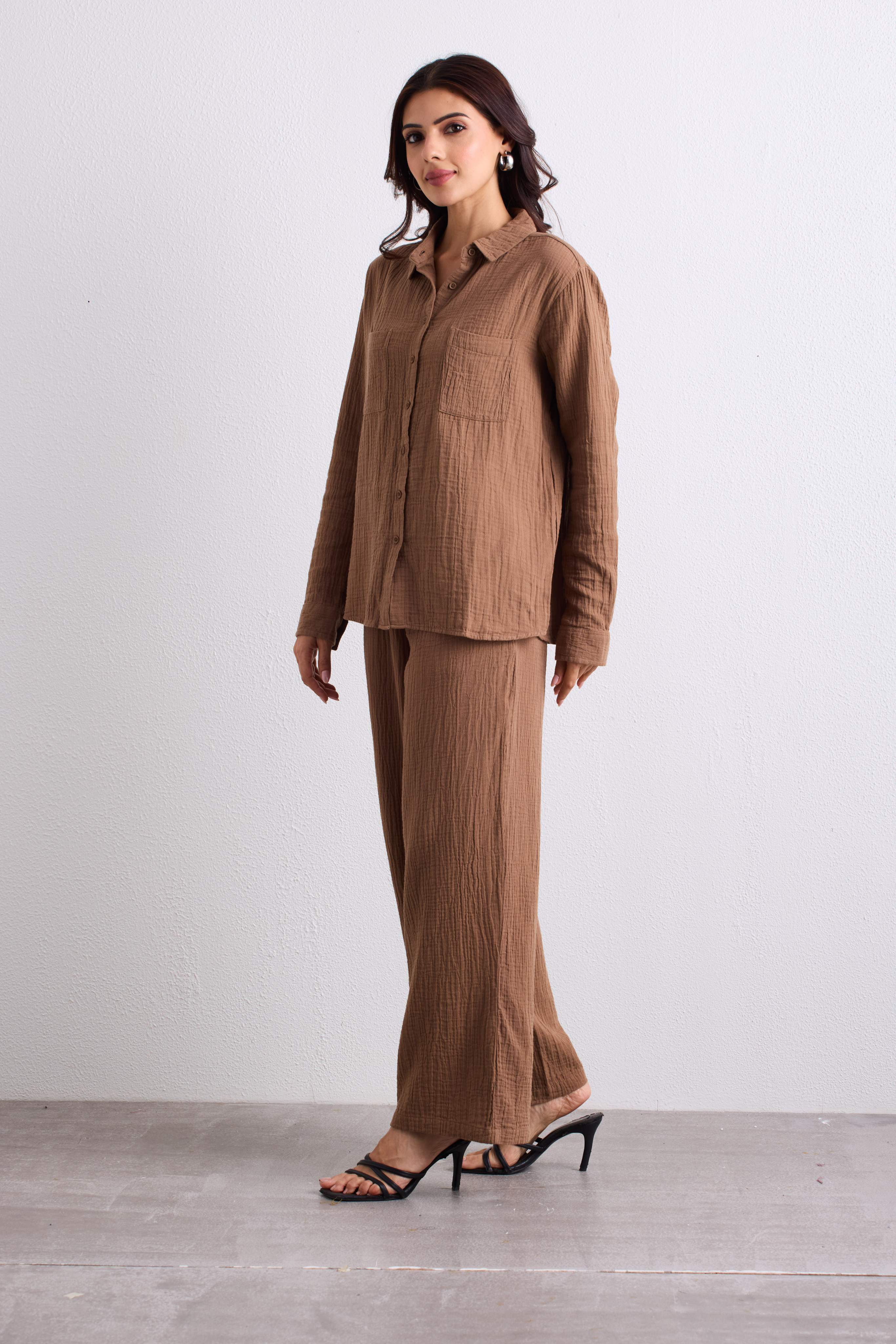 Double Cloth Textured Pant - Biscuit Brown