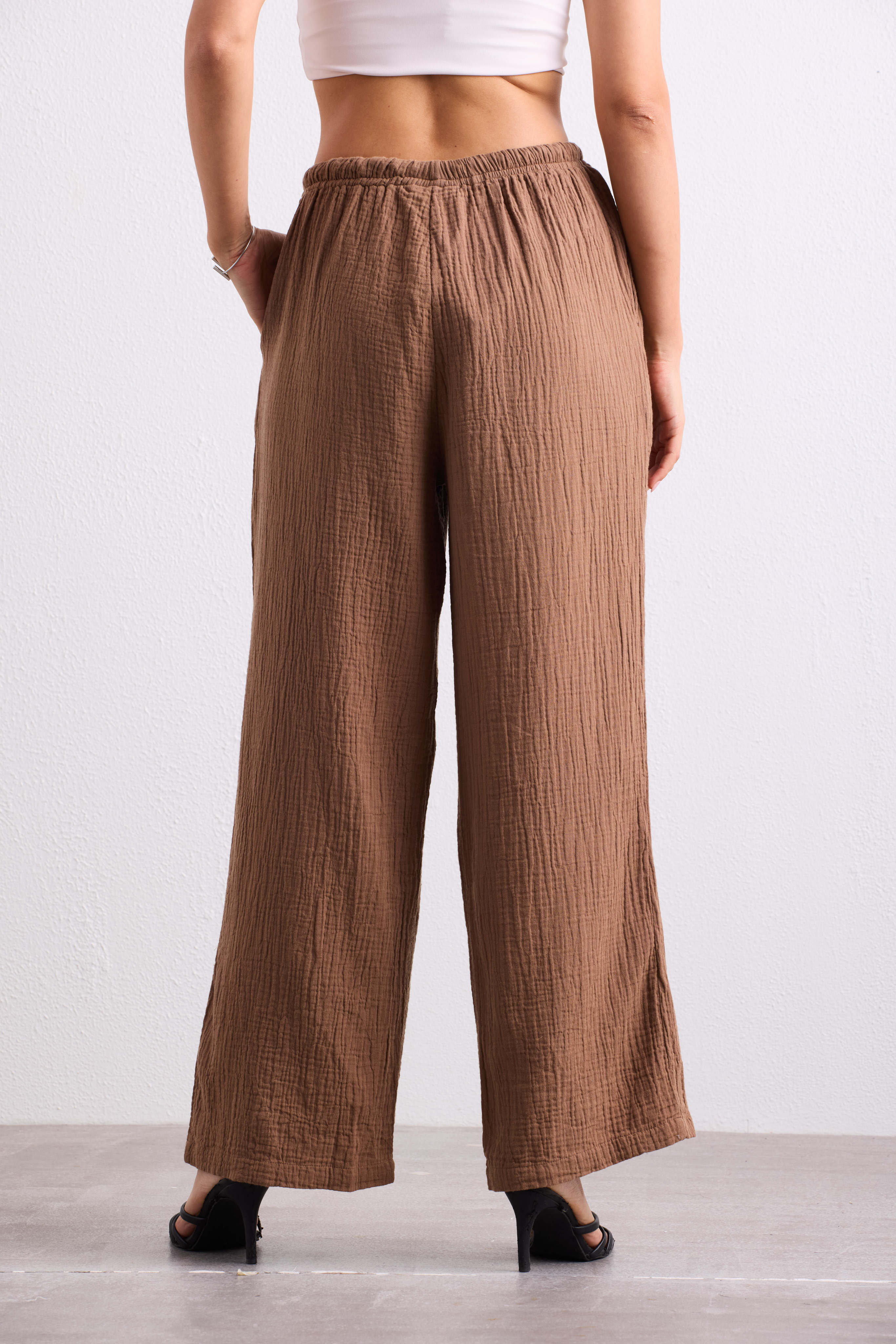 Double Cloth Textured Pant - Biscuit Brown