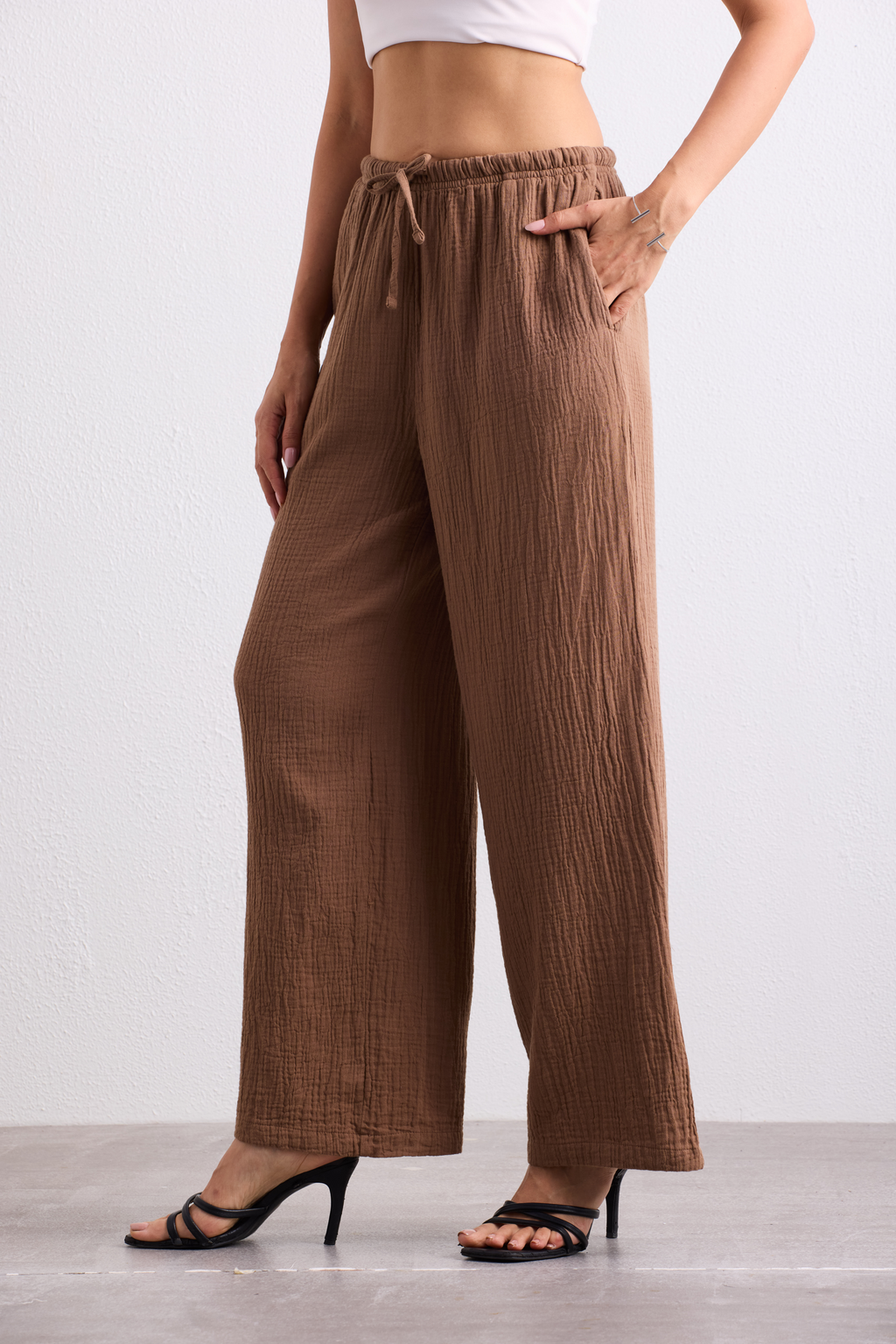 Double Cloth Textured Pant - Biscuit Brown