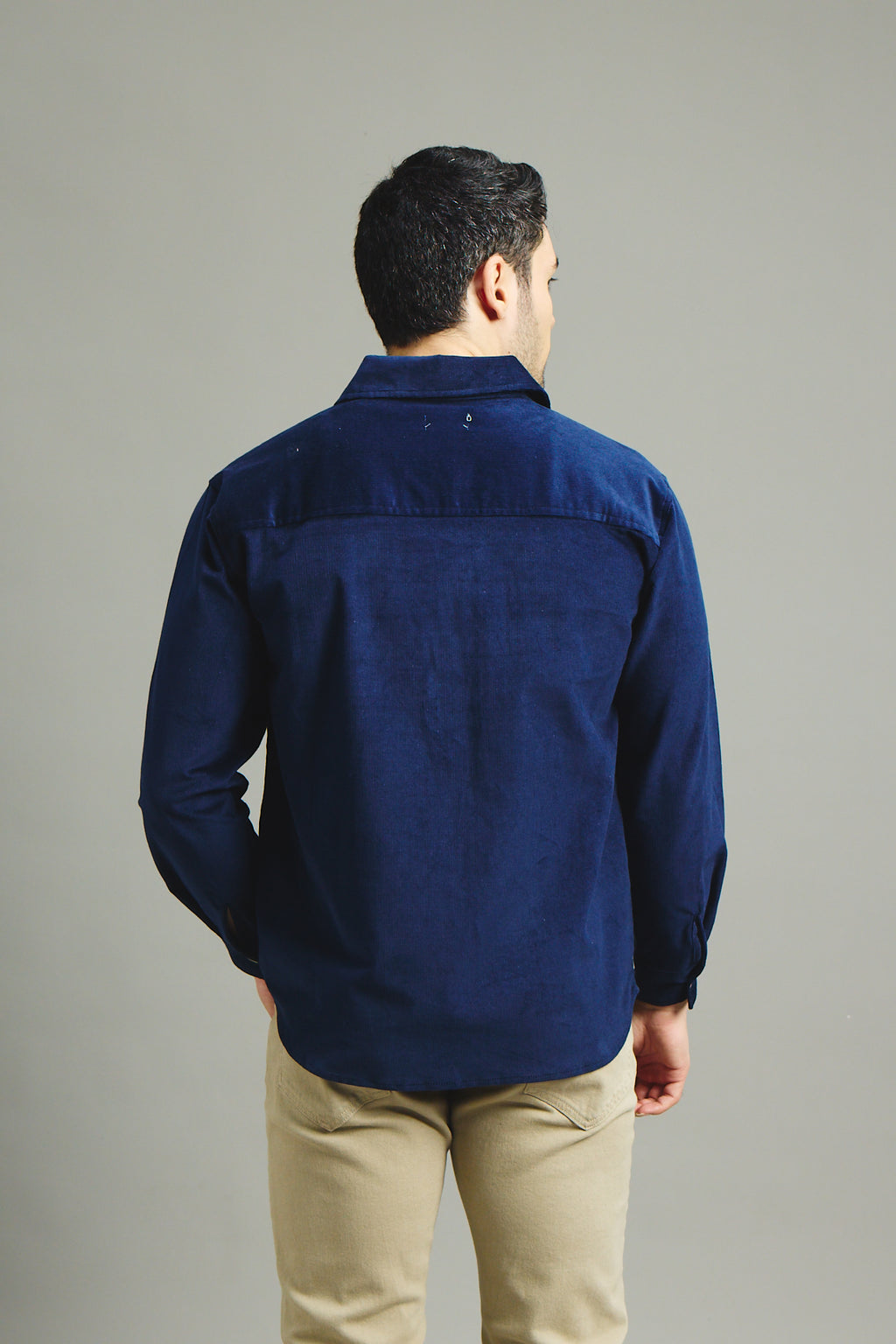 Mens Corduroy Shirt - Midnight Navy