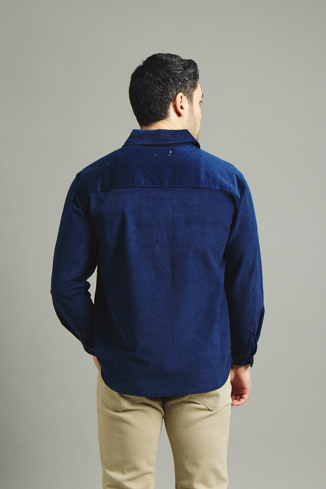 Mens Corduroy Shirt - Midnight Navy