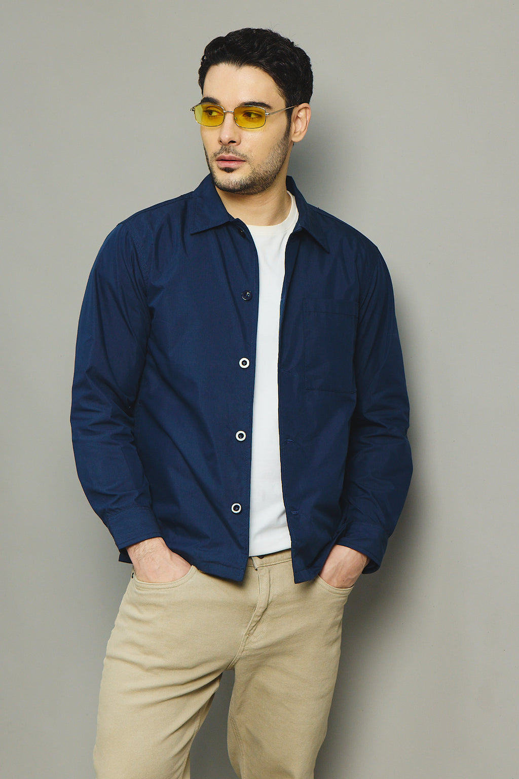 Mens Shacket - Midnight Navy