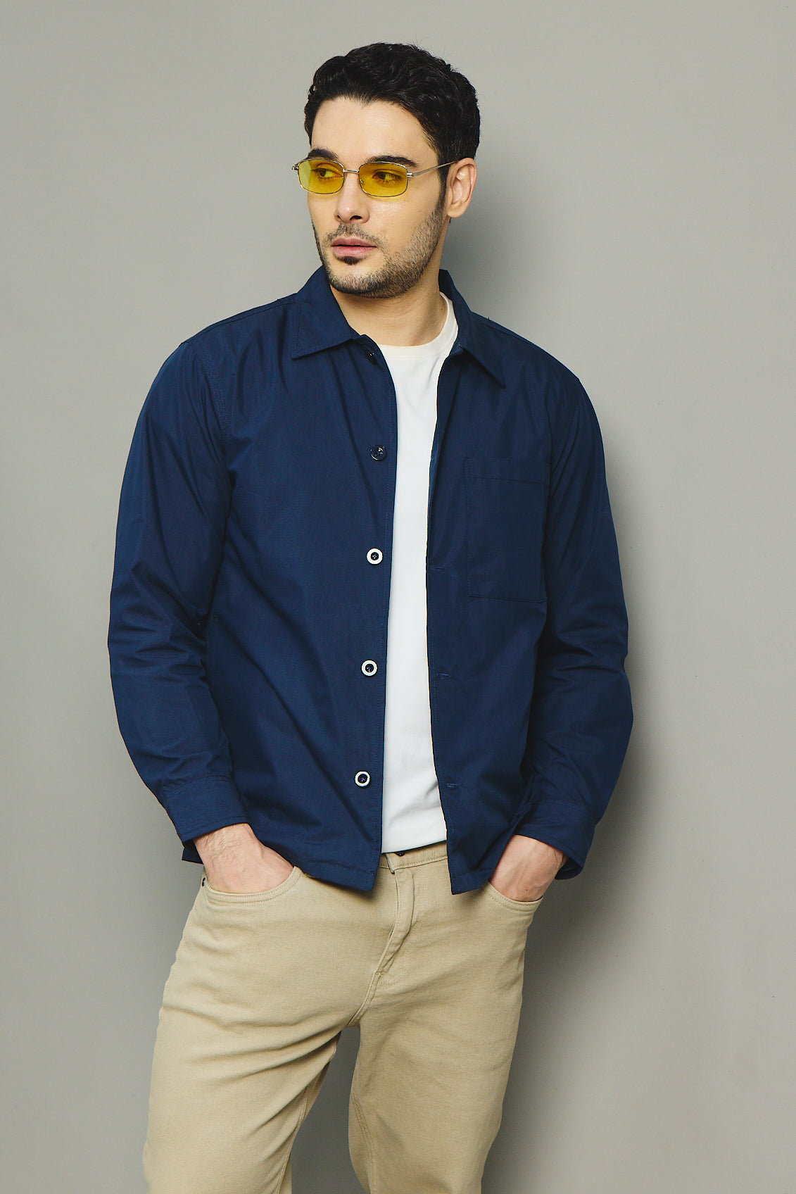 Mens Shacket - Midnight Navy
