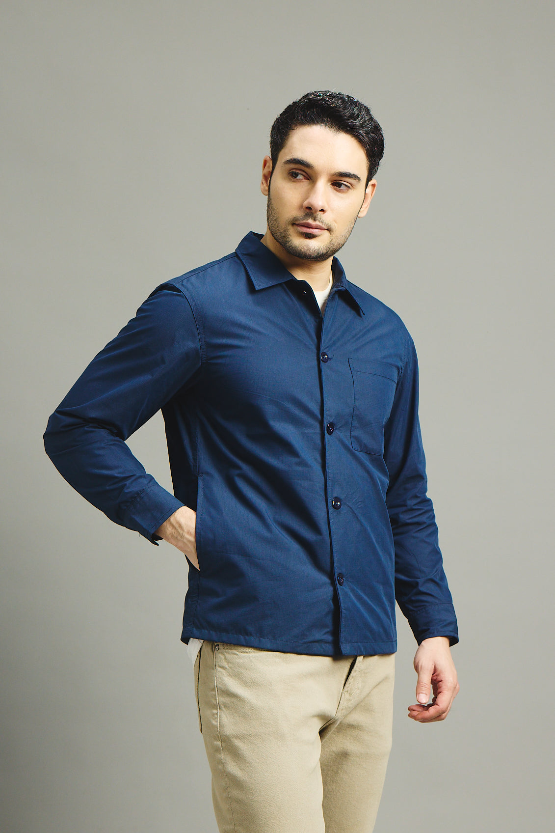 Mens Shacket - Midnight Navy