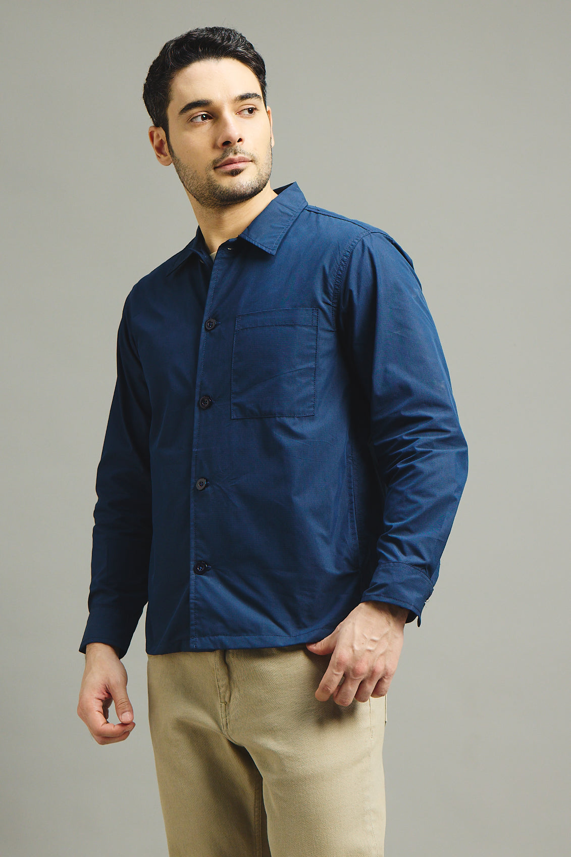 Mens Shacket - Midnight Navy