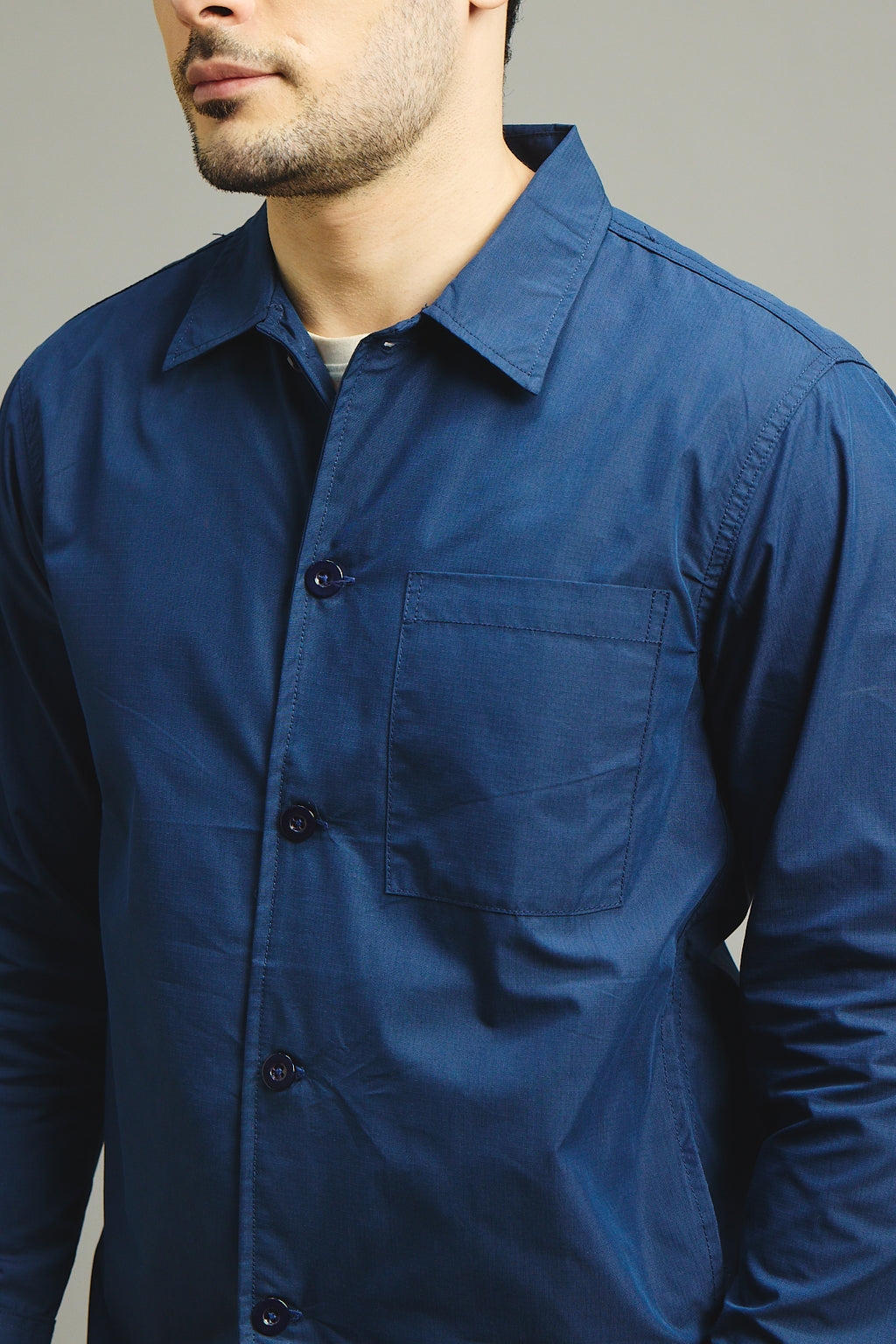 Mens Shacket - Midnight Navy