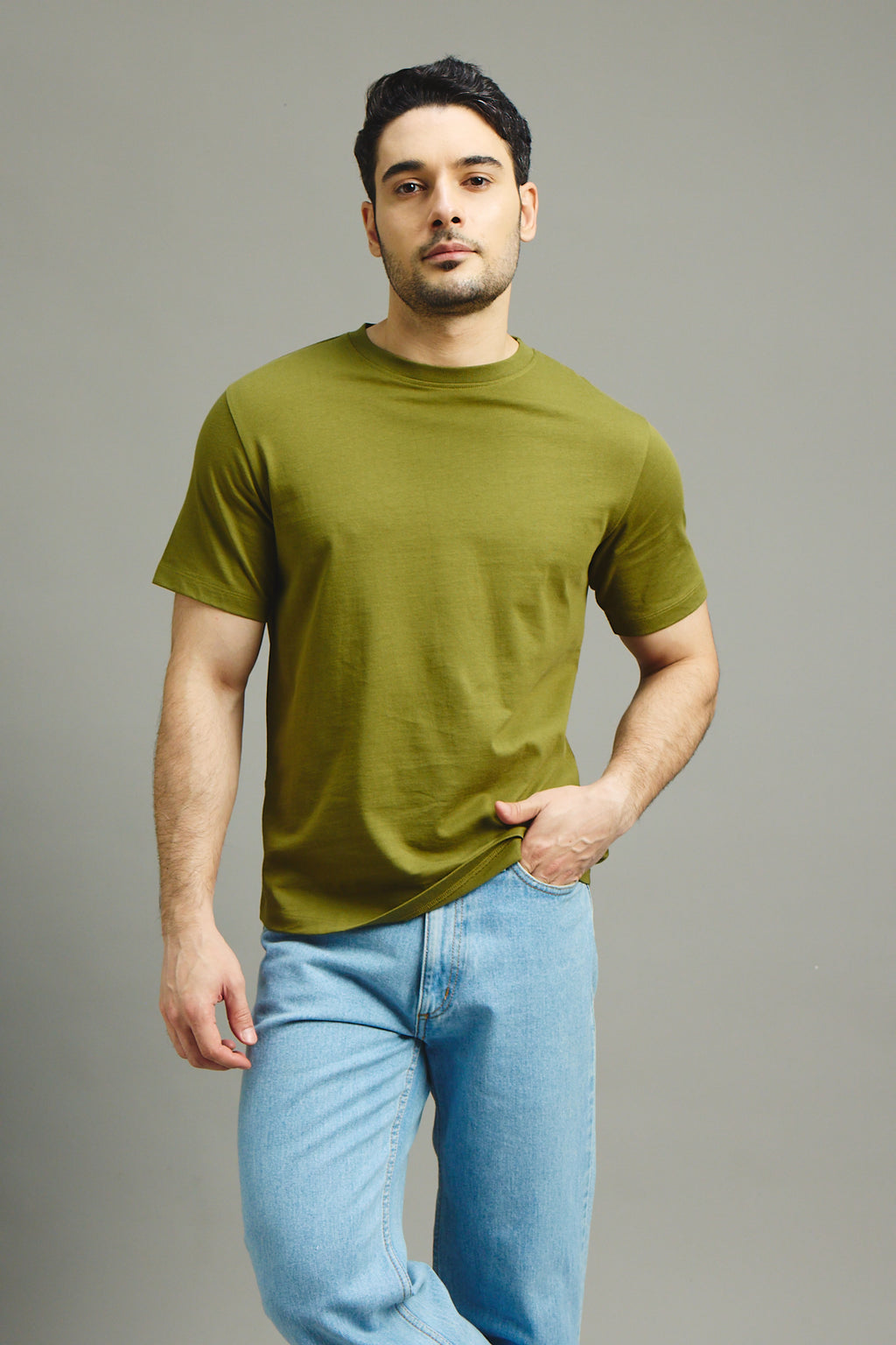 Mens Regular T-Shirt - Olive Green