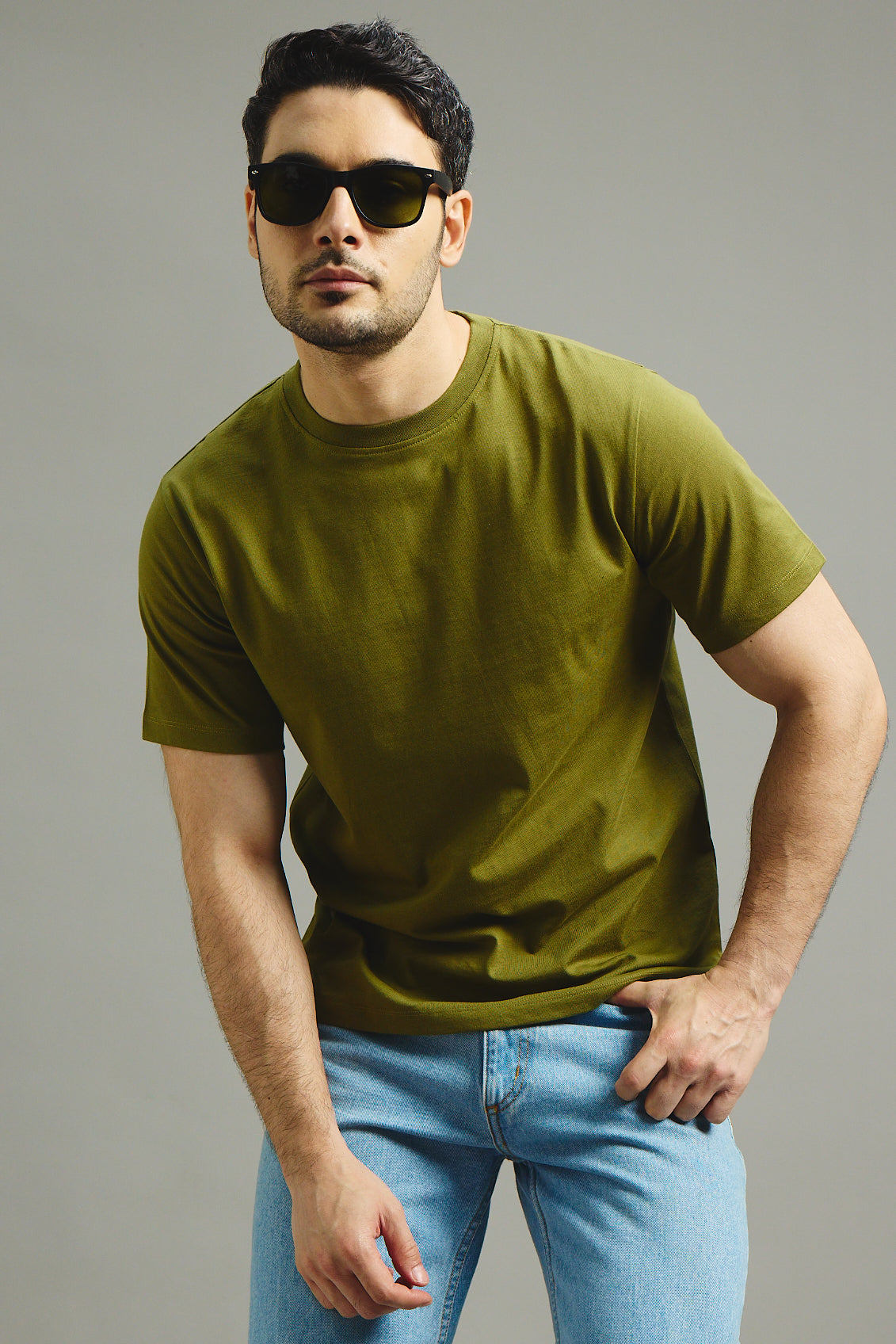 Mens Regular T-Shirt - Olive Green