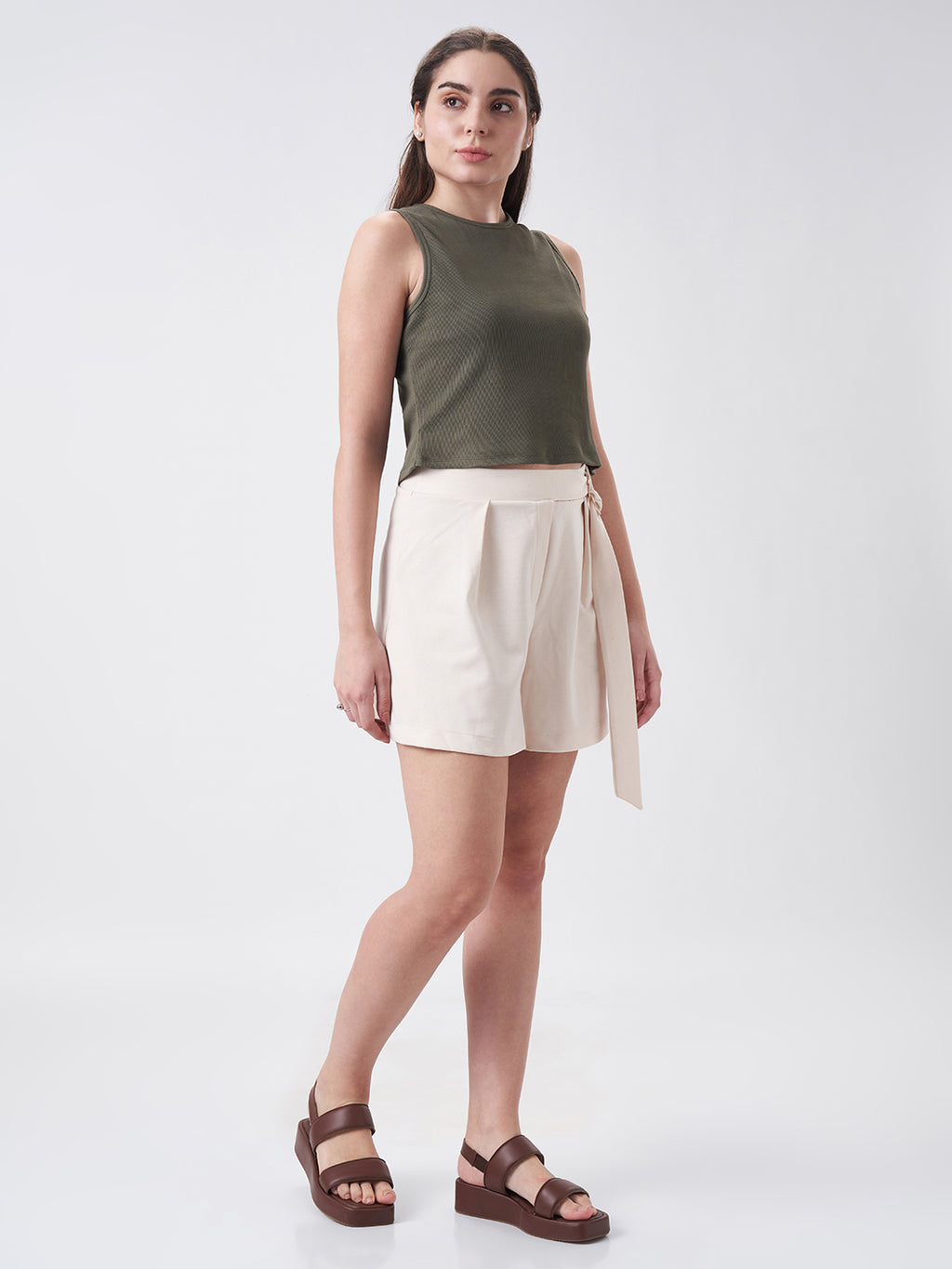 Womens Regular Tank Top Dusty Olive