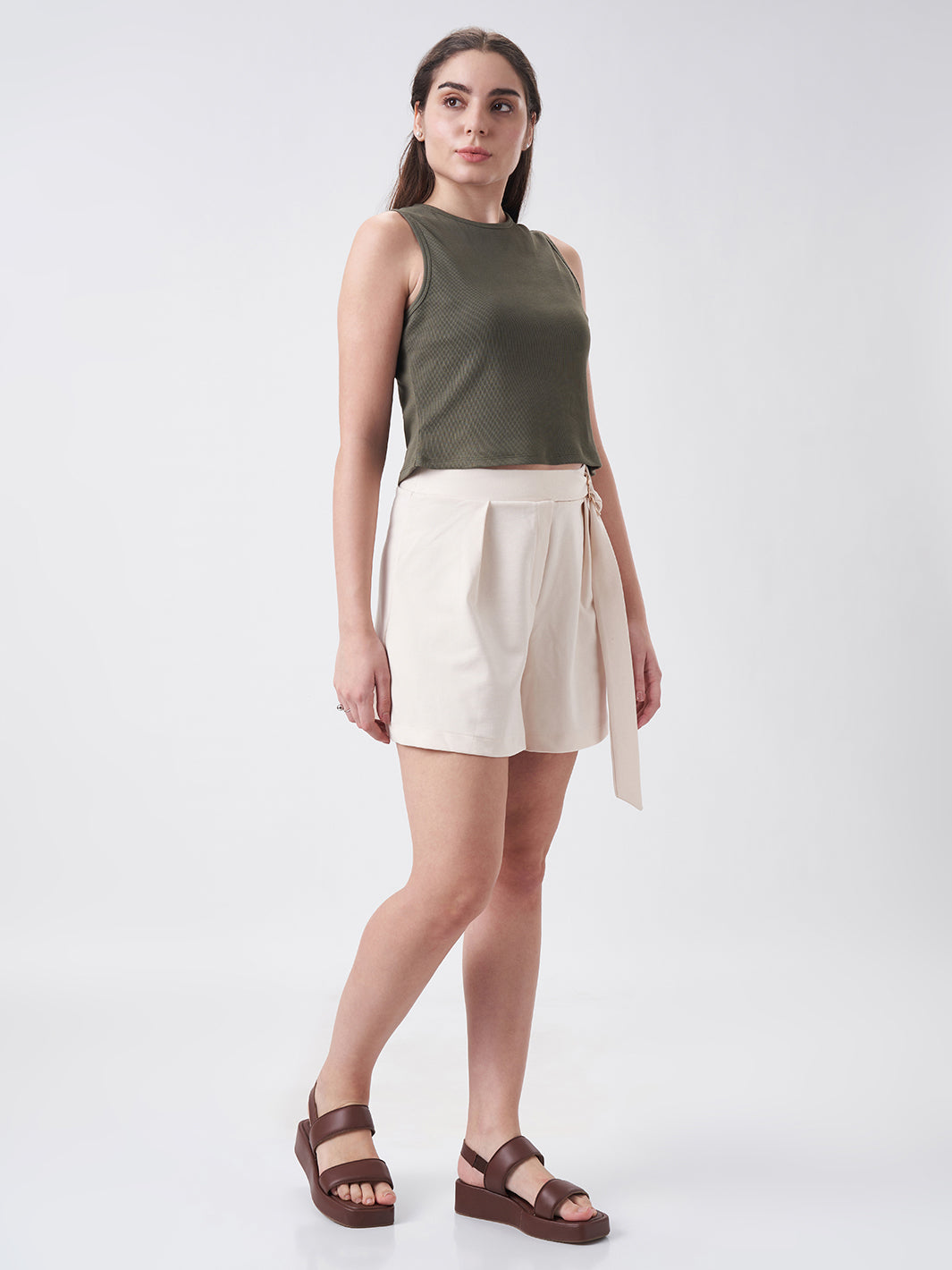 Womens Regular Tank Top Dusty Olive