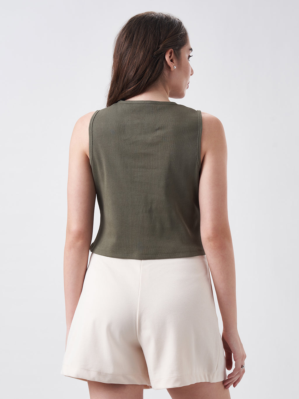Womens Regular Tank Top Dusty Olive