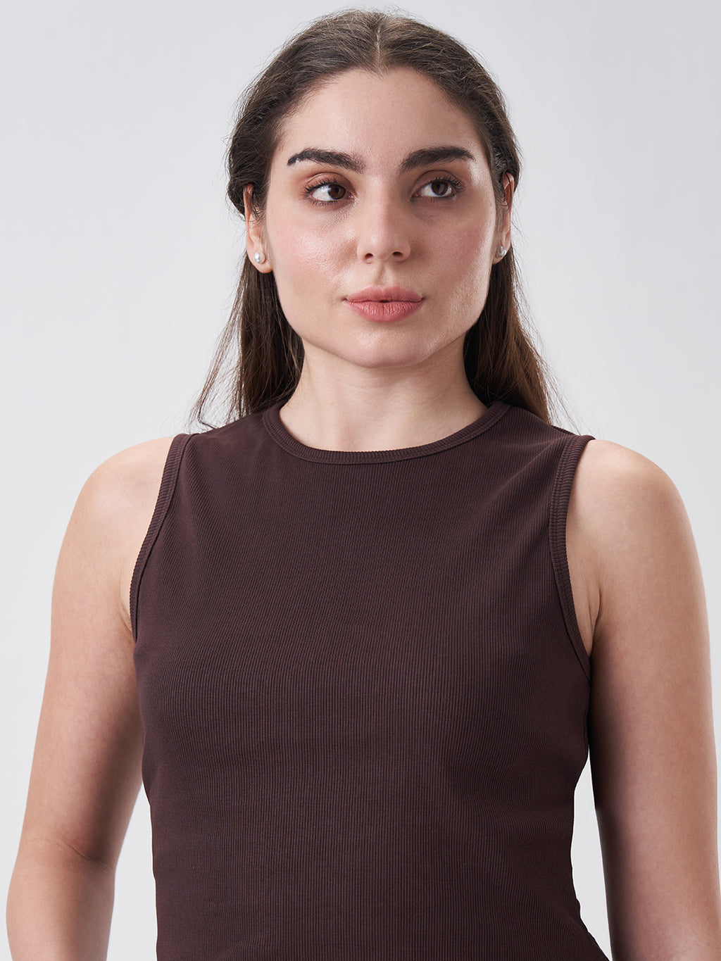 Womens Regular Tank Top Cocoa Brown