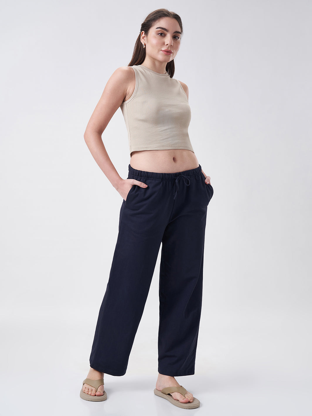 Womens Crop Tank Top Honey Beige