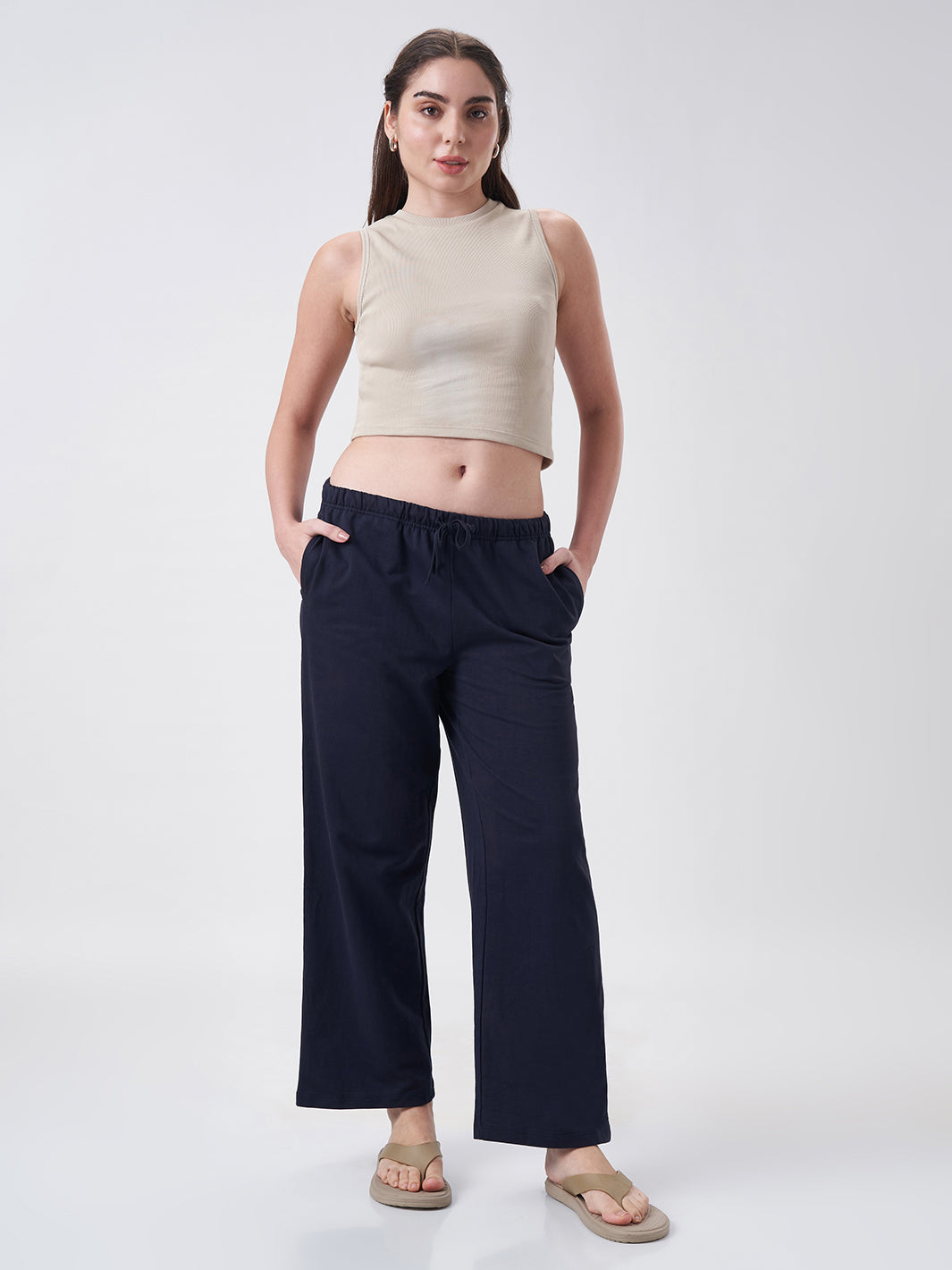 Womens Crop Tank Top Honey Beige