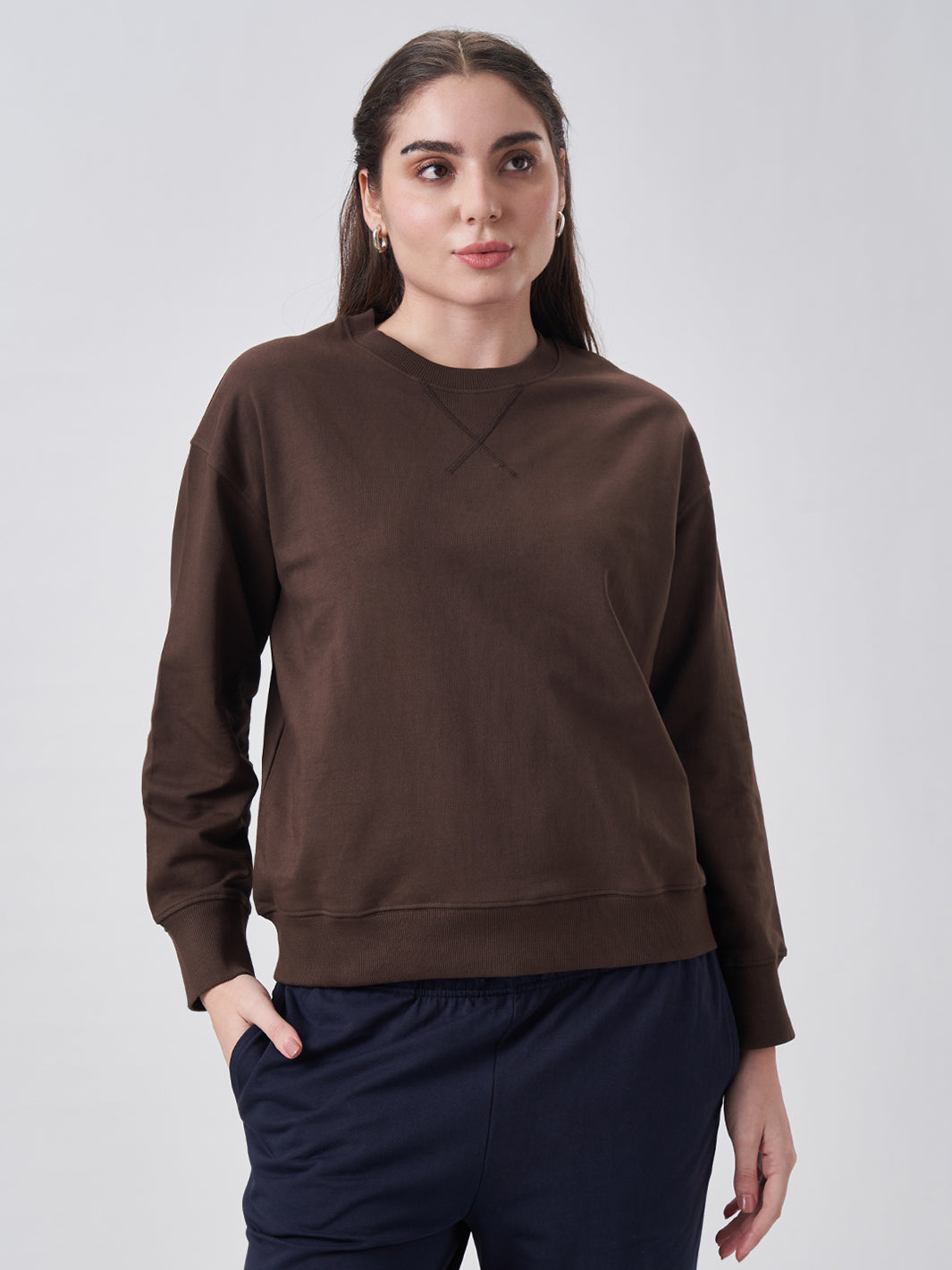 Womens Sweatshirt  Pearl White