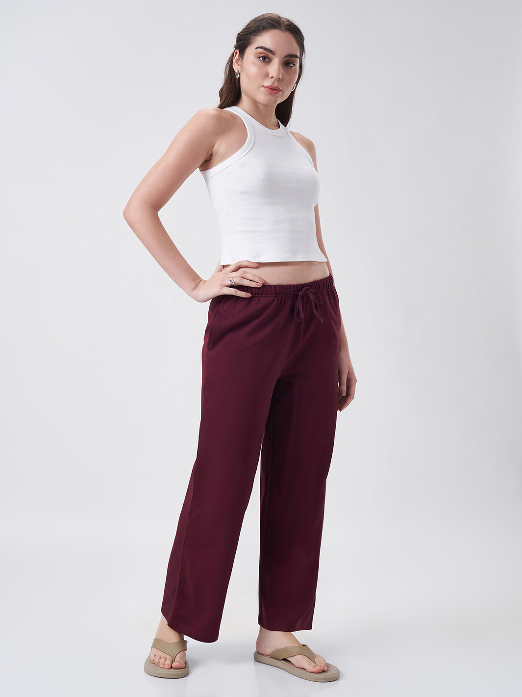 Womens Halter Tank Top Pearl White