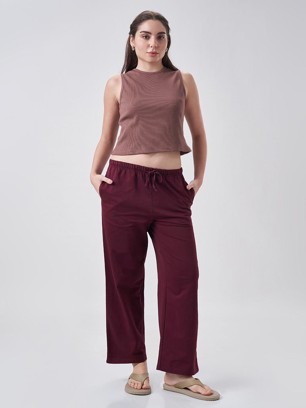 Womens Joggers  Berry Maroon
