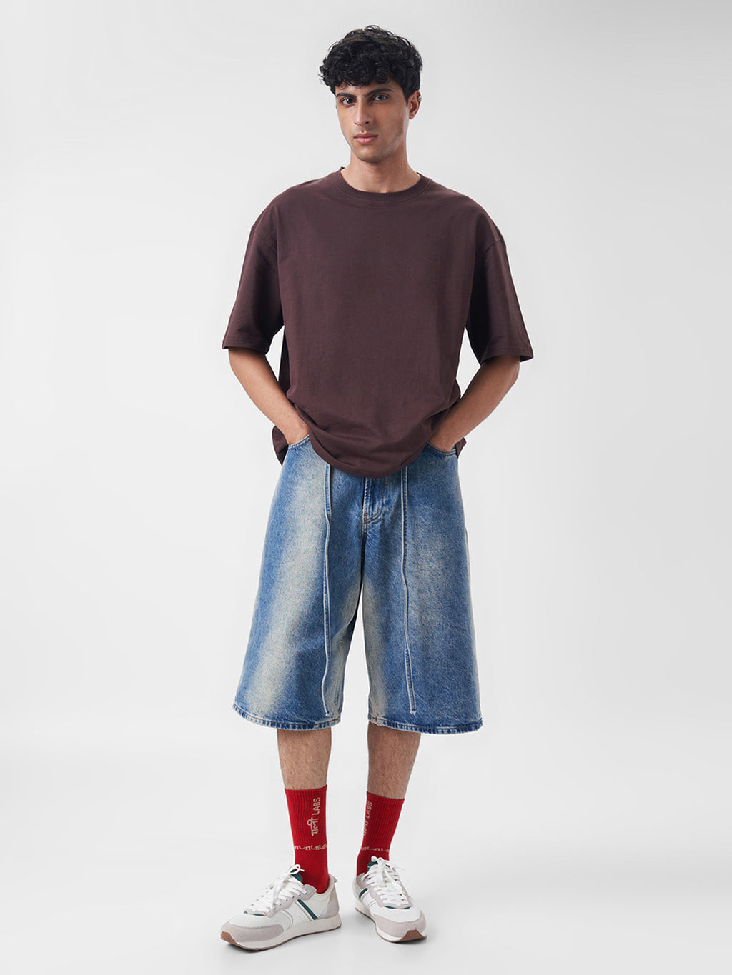 Mens Oversized T Shirt Cocoa Brown