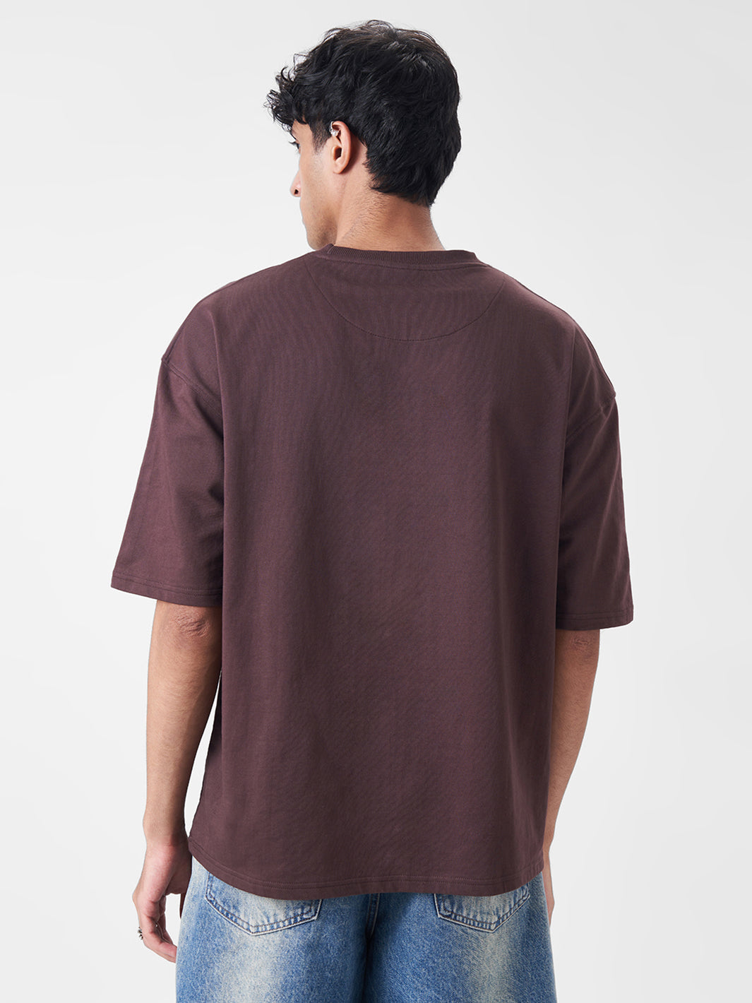 Mens Oversized T Shirt Cocoa Brown