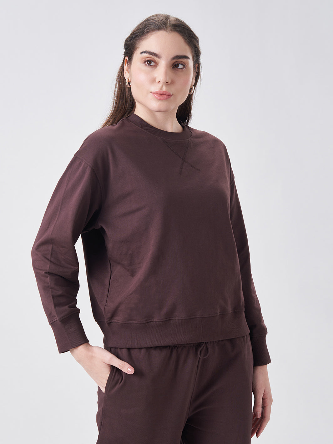 Womens Sweatshirt  Pearl White