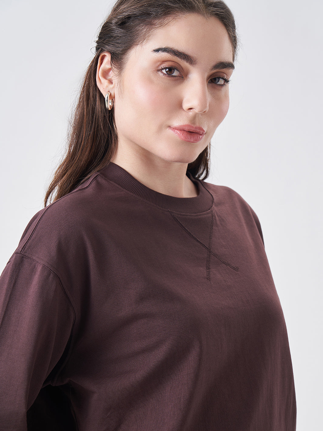 Womens Sweatshirt  Cocoa Brown