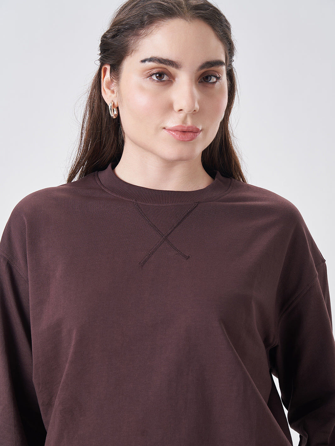 Womens Sweatshirt  Cocoa Brown