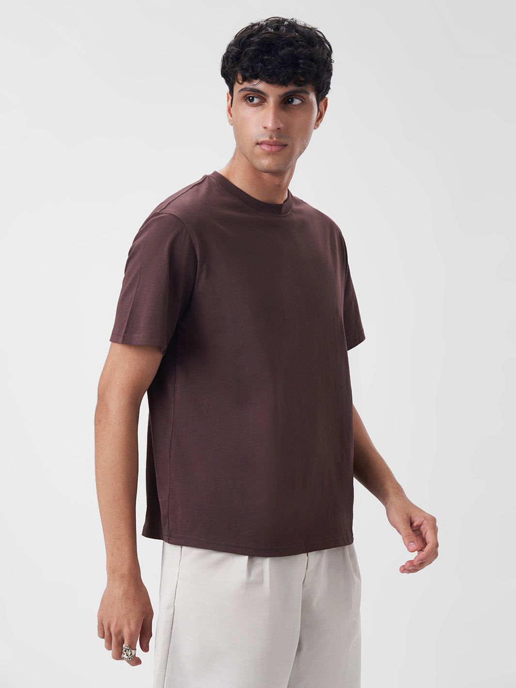 Mens Regular T Shirt Cocoa Brown