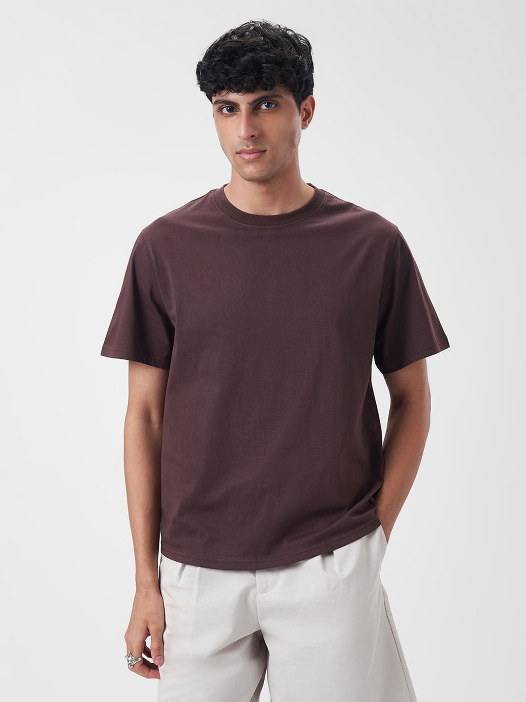 Mens Regular T Shirt Cocoa Brown