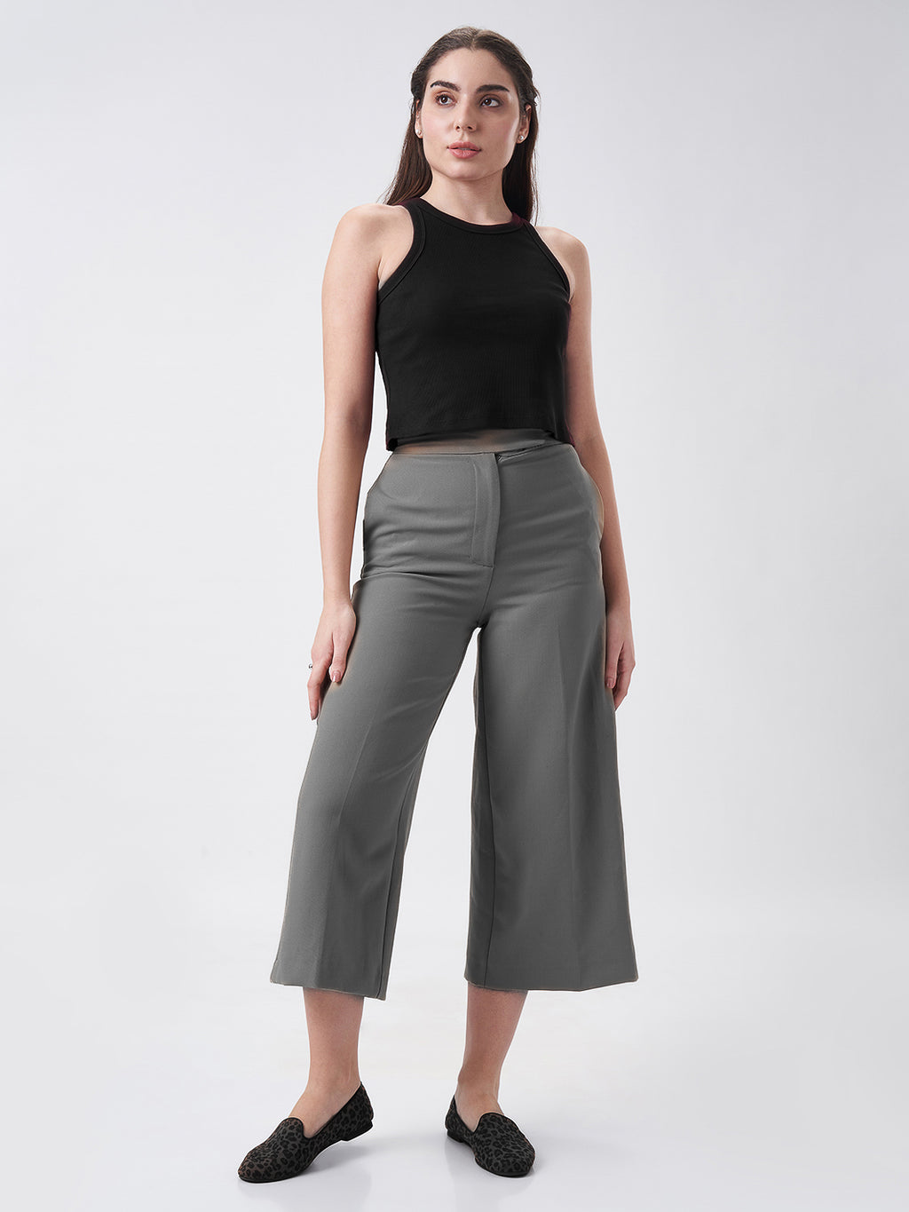 Womens Halter Tank Top Jet Black