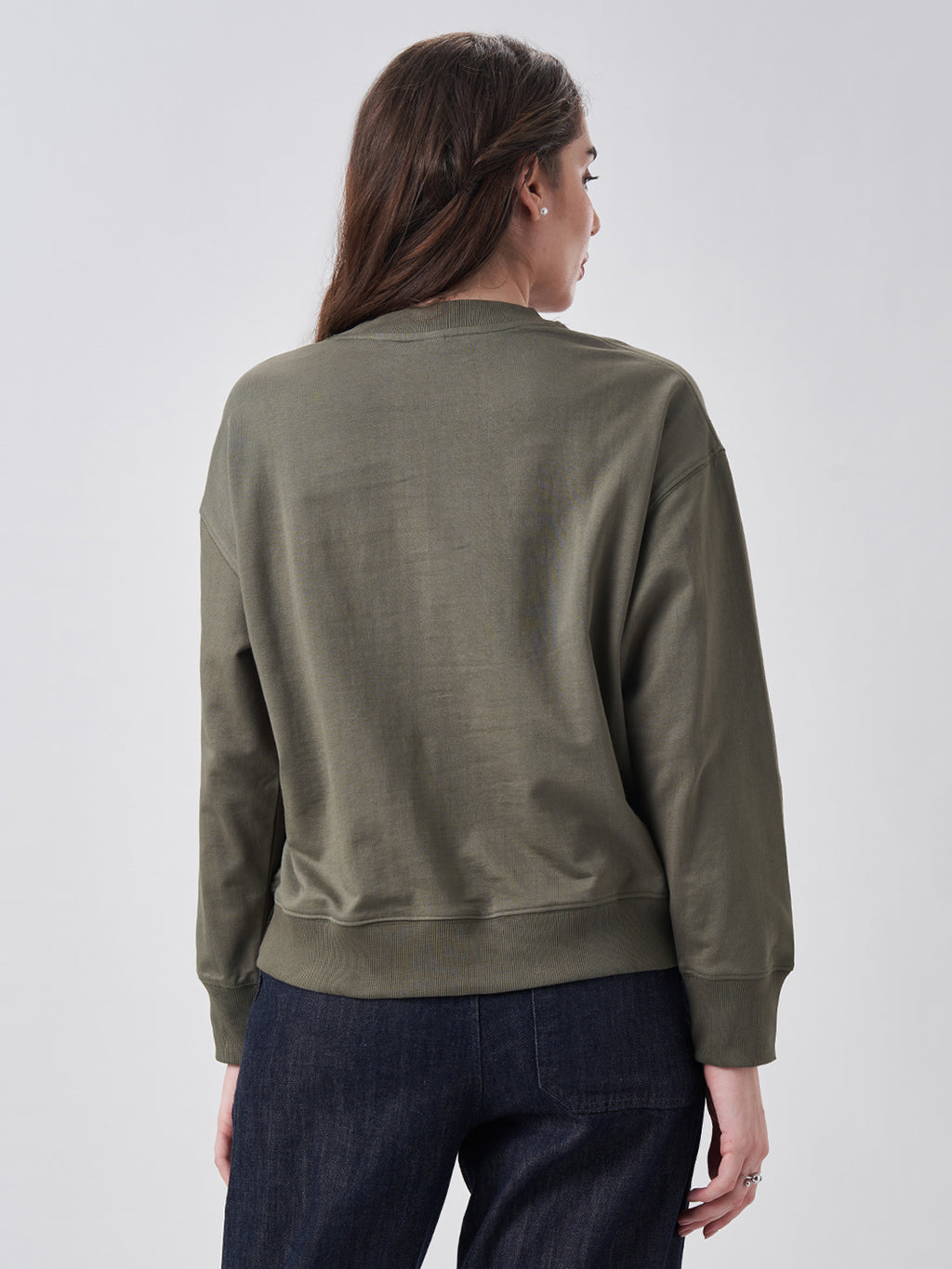 Womens Sweatshirt  Dusty Olive