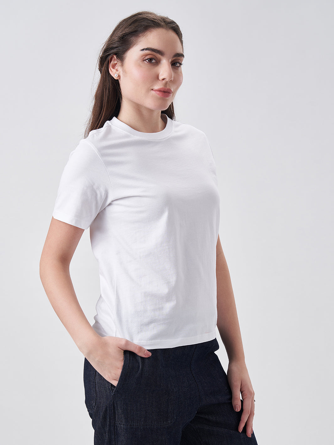 Womens Regular T Shirt  Pearl White