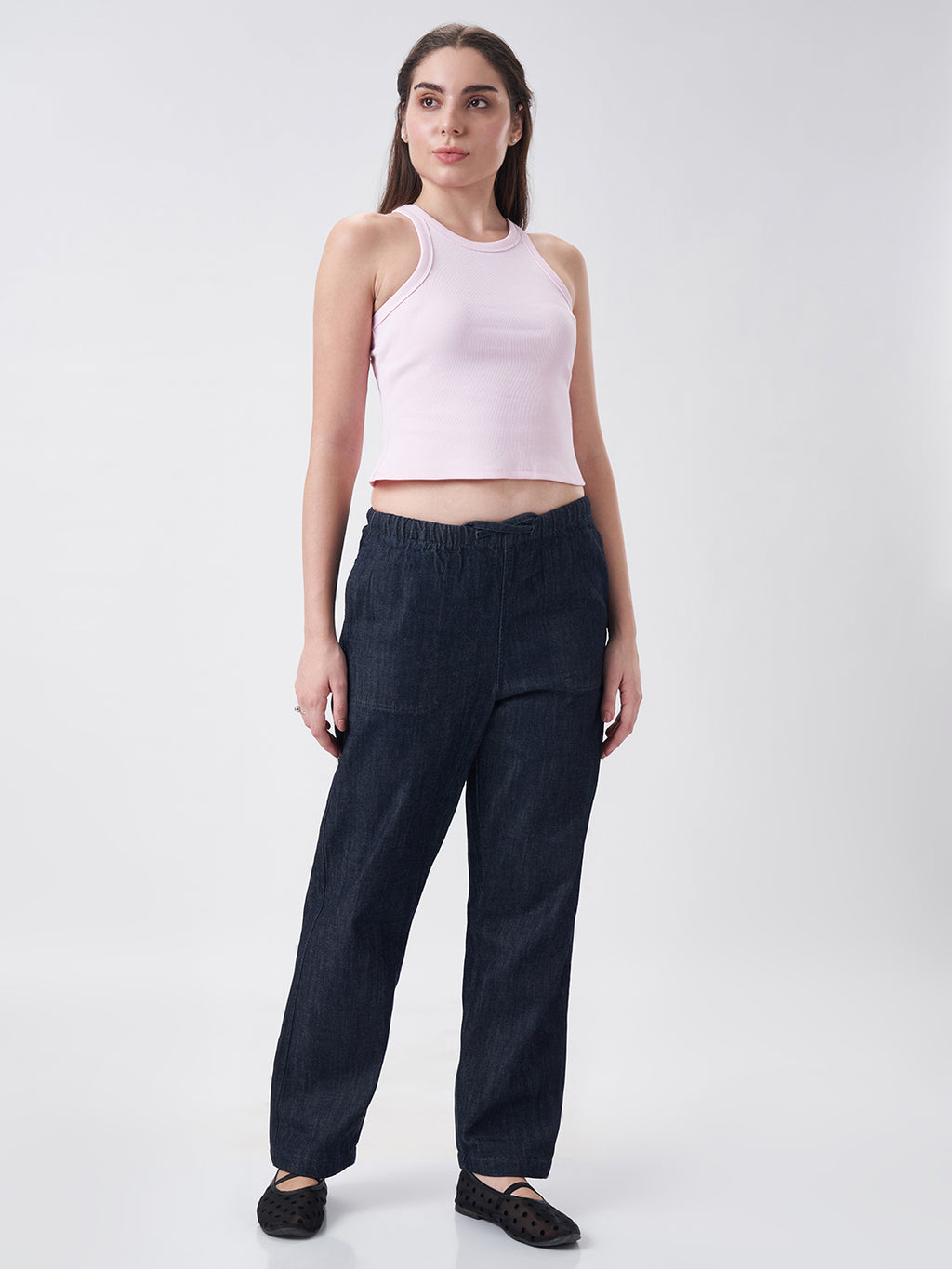 Womens Halter Tank Top Blush Pink