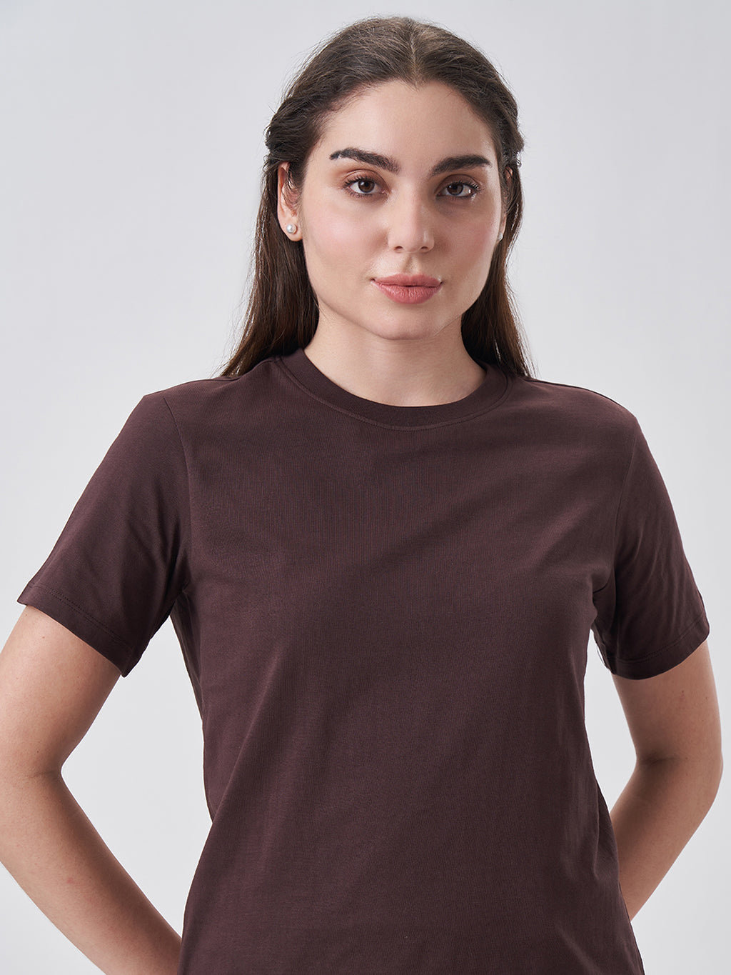 Womens Regular T Shirt  Cocoa Brown