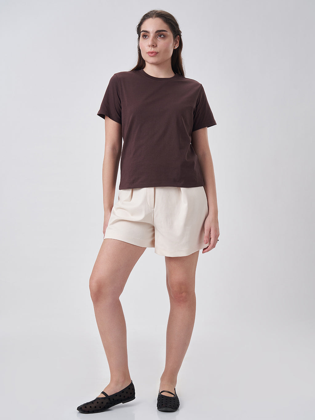 Womens Regular T Shirt  Cocoa Brown