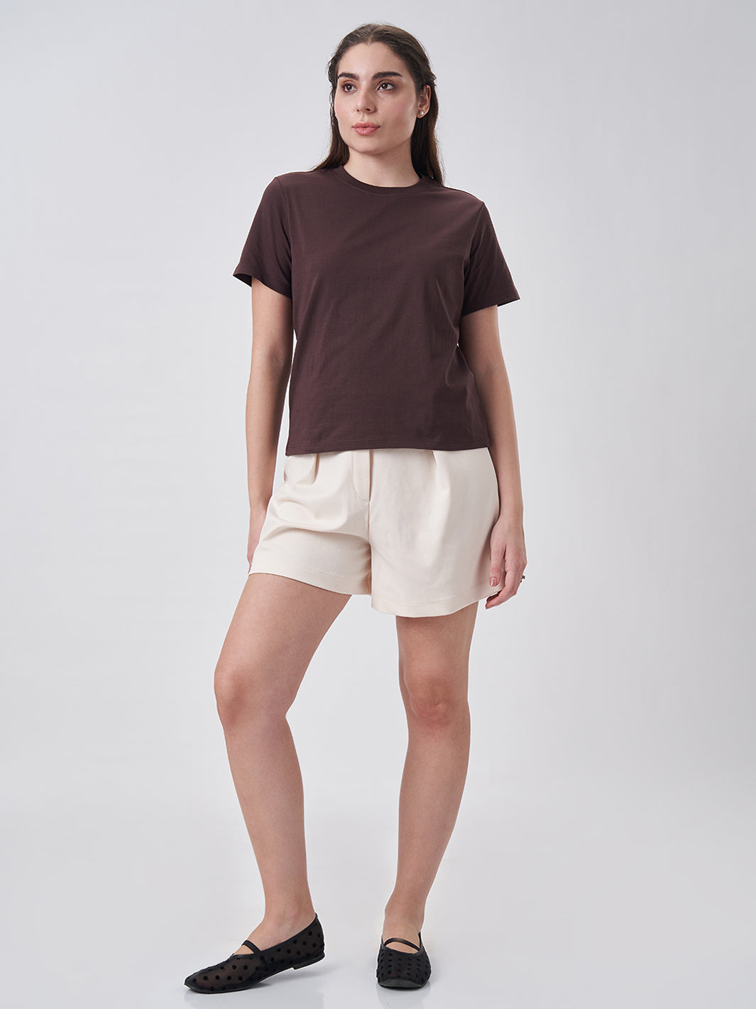 Womens Regular T Shirt  Cocoa Brown
