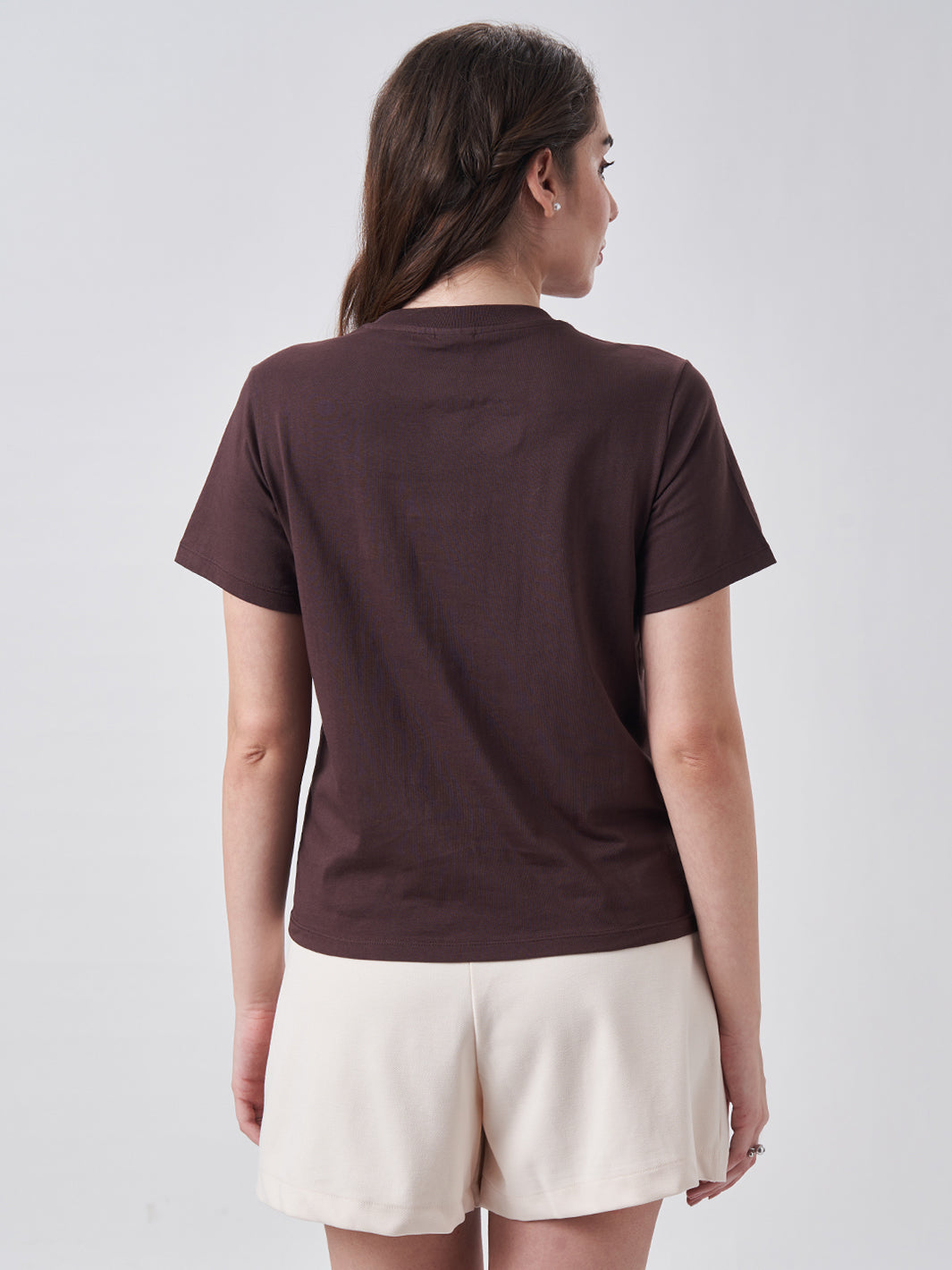 Womens Regular T Shirt  Cocoa Brown