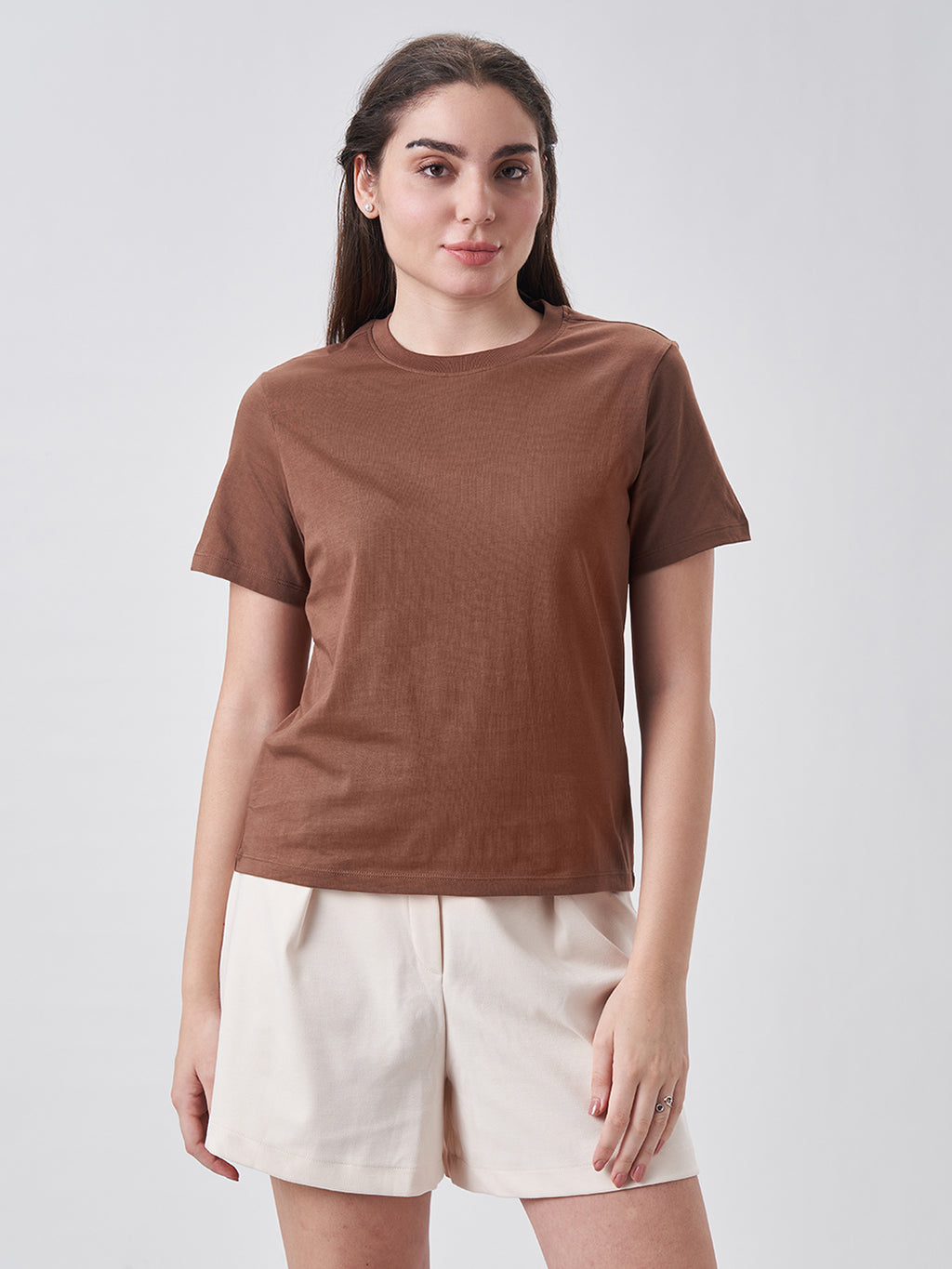 Womens Regular T Shirt  Mocha Latte